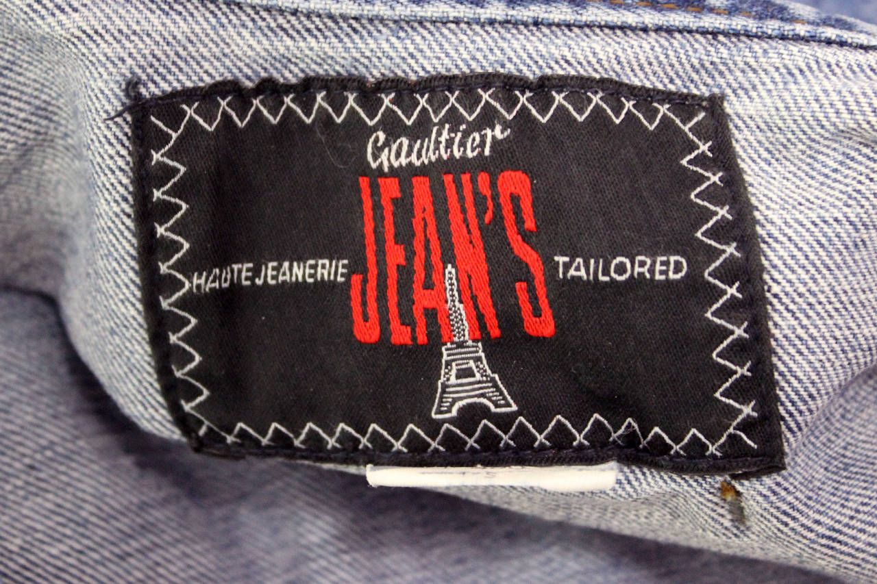 Jean Paul Gaultier Jeans Deconstructed Denim Jacket 1