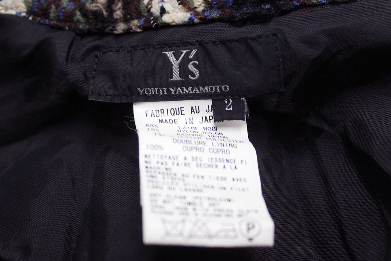 Women's Yohji Yamamoto Luxurious Plaid Wool Wrap Skirt For Sale