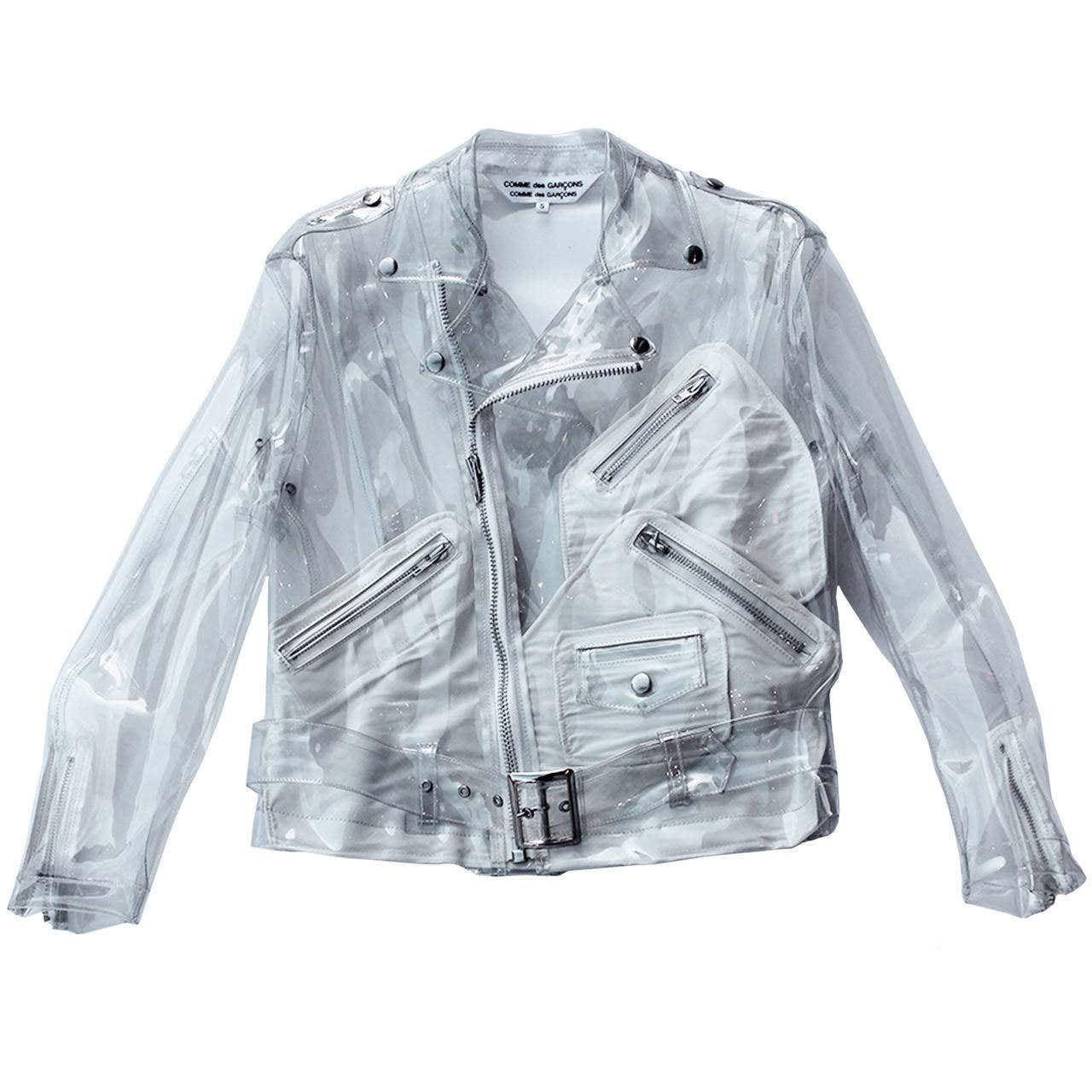 Comme des Garcons Translucent PVC Biker Jacket at 1stDibs | leather ...