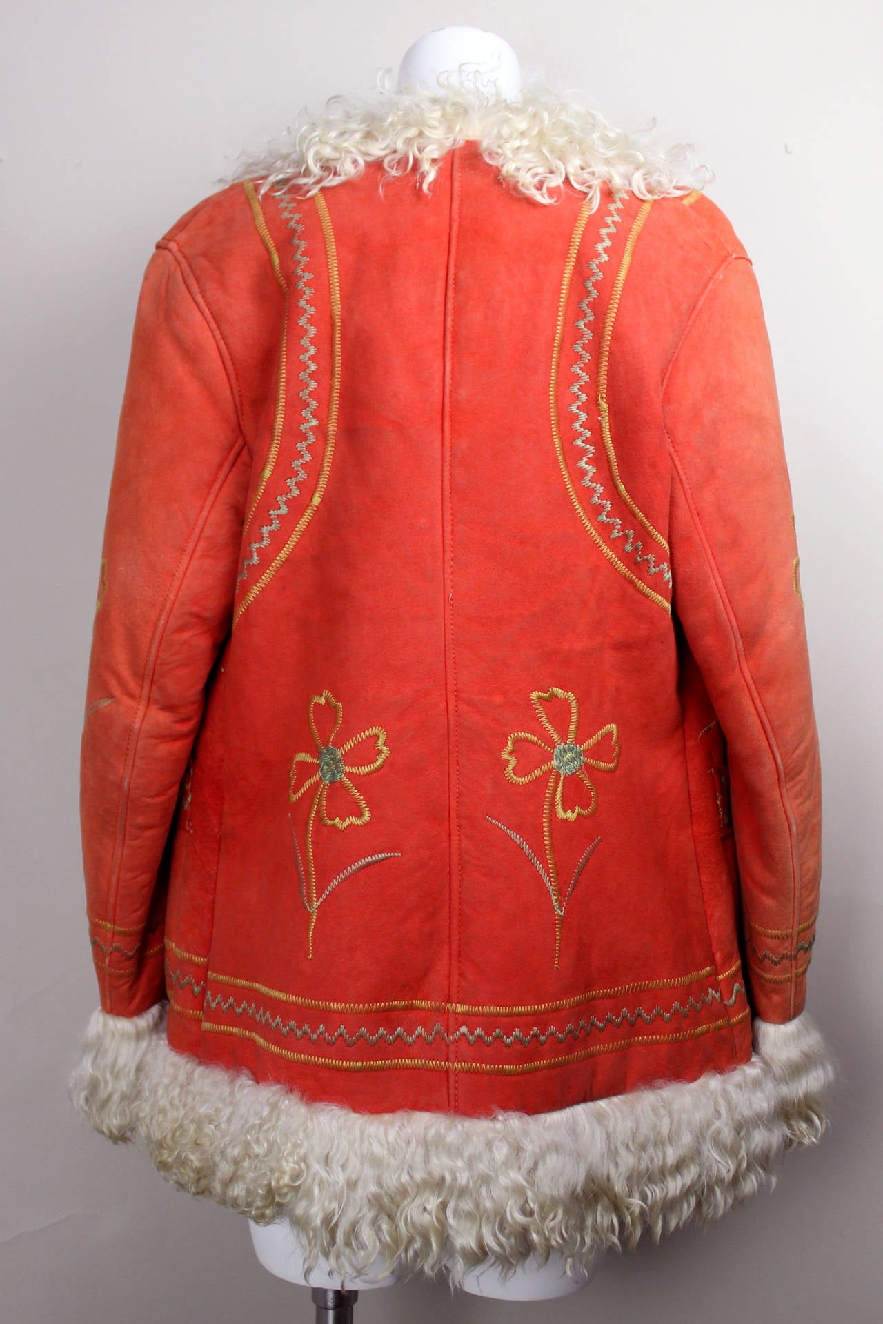 red afghan coat