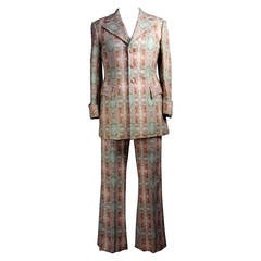 Original 1960s Mod "Carnaby Street" Men's Wool Paisley Suit