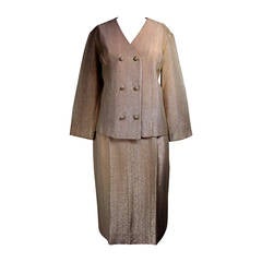 Vintage 1960s Koret of California Gold Metallic Women's Suit