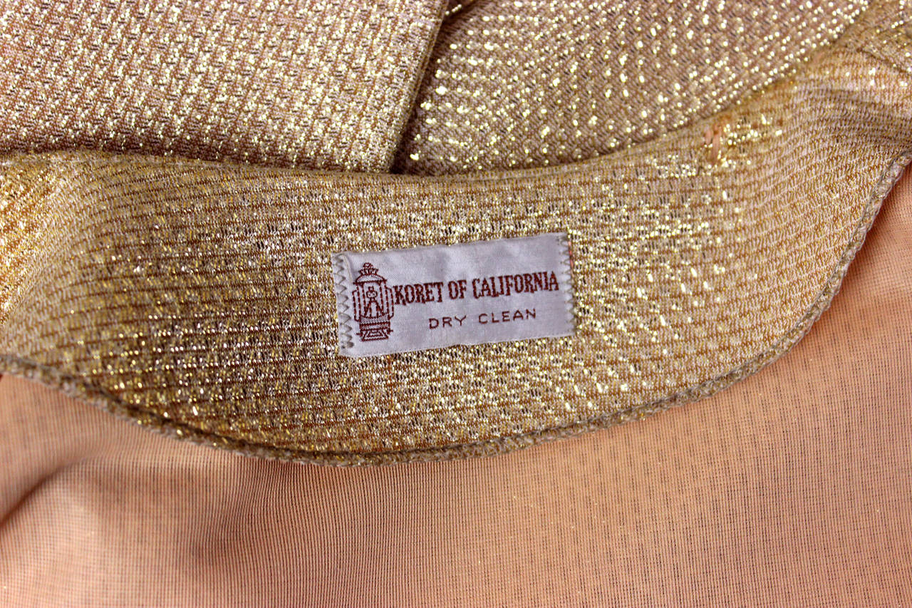 1960s Koret of California Gold Metallic Women's Suit 1
