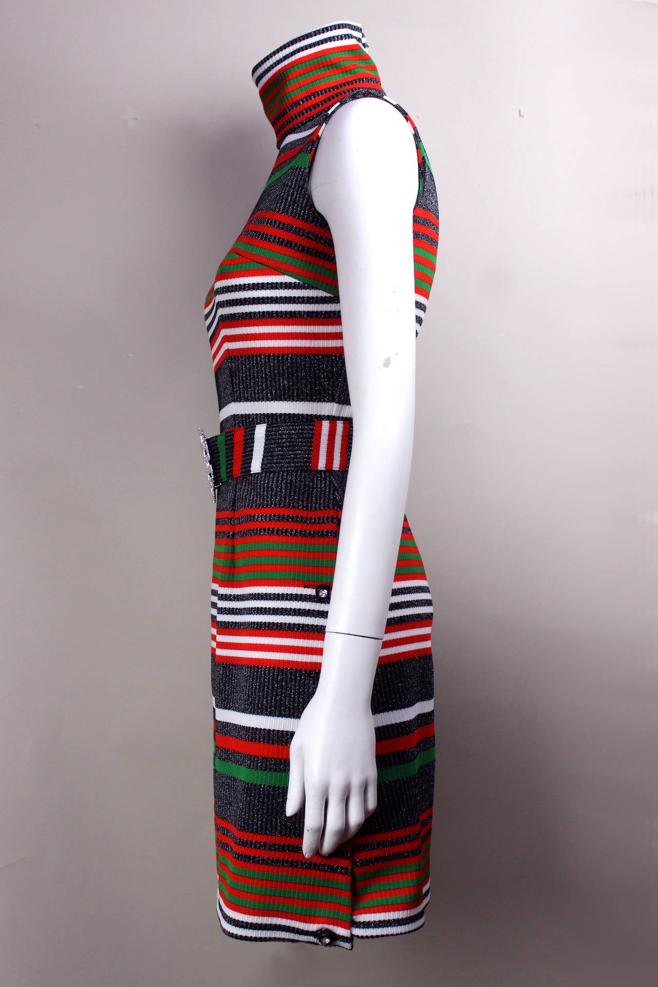 Women's 1960s Striped Lurex Dress