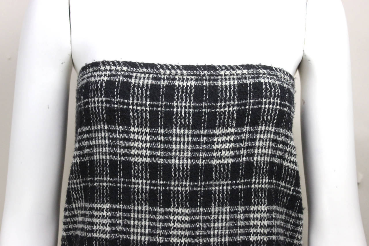 Comme des Garcons Plaid Maxi Tube Dress In Excellent Condition In New York, NY