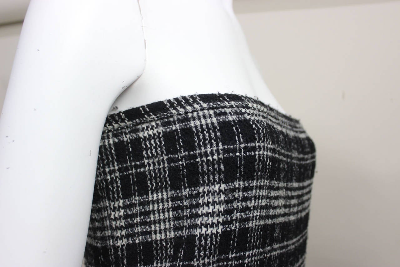 Women's Comme des Garcons Plaid Maxi Tube Dress