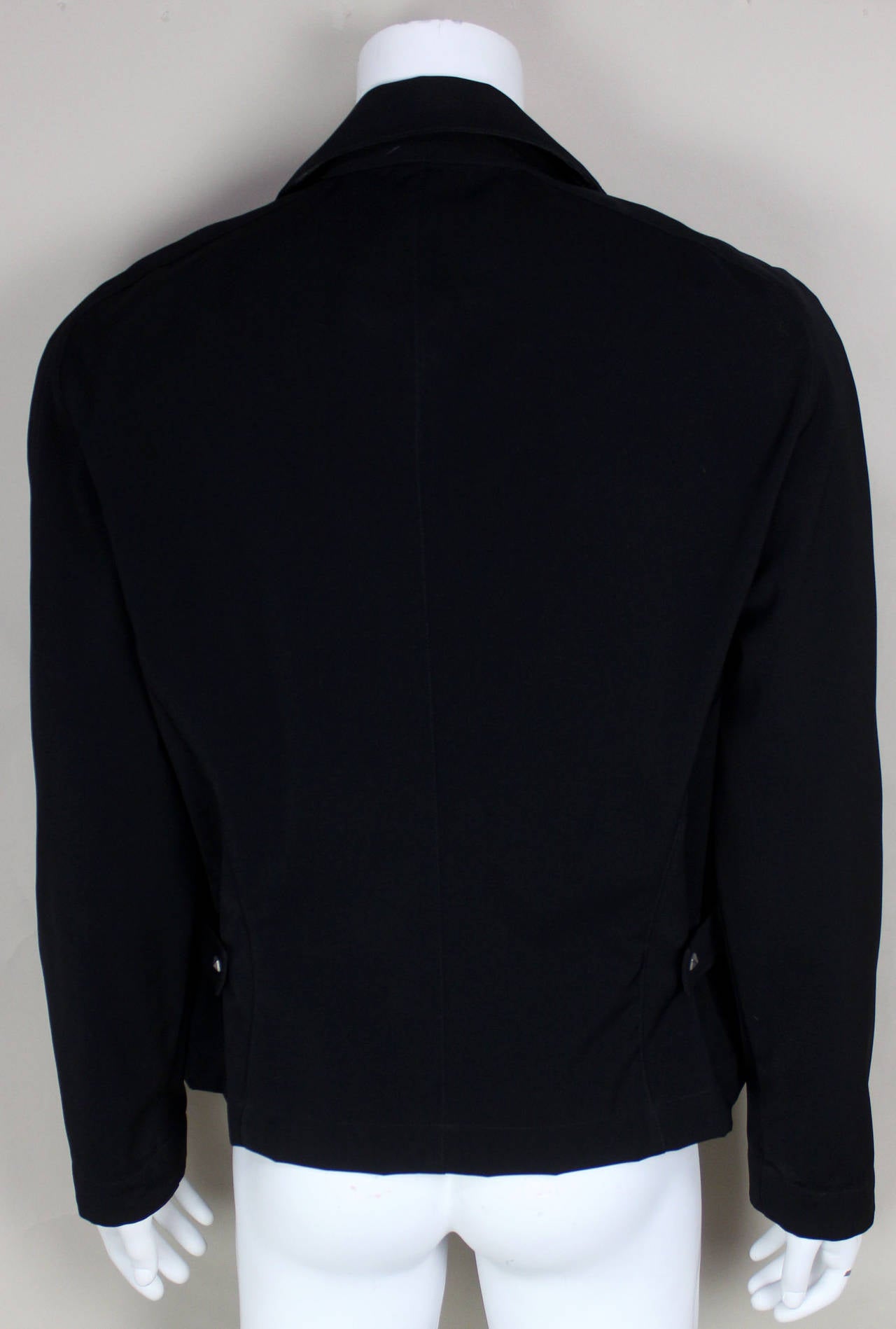1980s Thierry Mugler Black Classic Men's Jacket In Excellent Condition In New York, NY