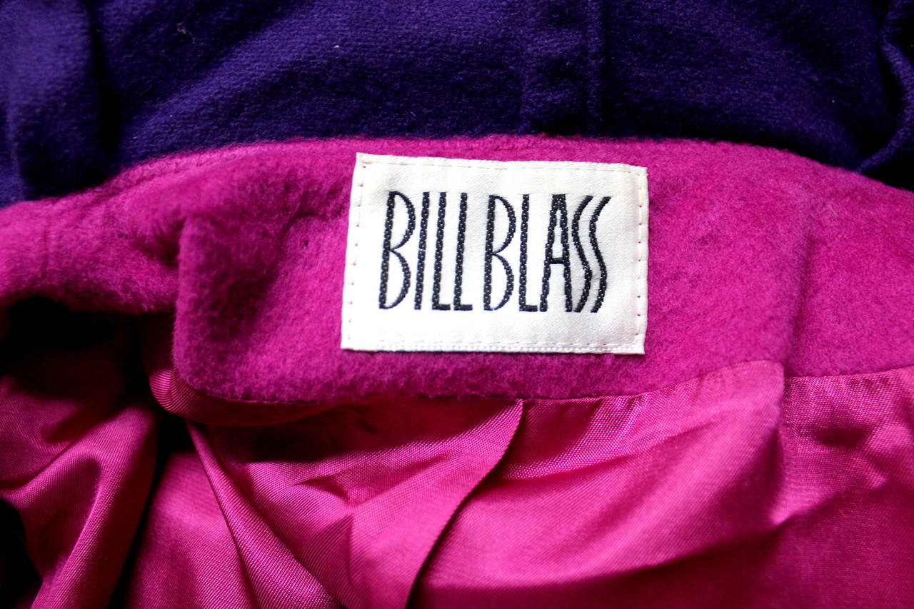 1980s Bill Blass Vibrant Colorblock Toggle Coat 2