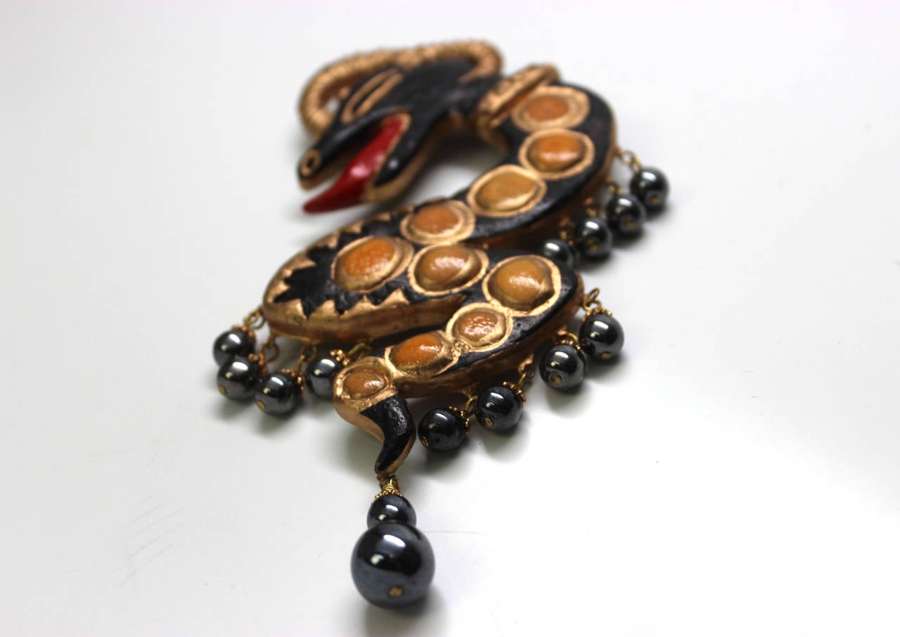 Resin and hematite beads, handmade.