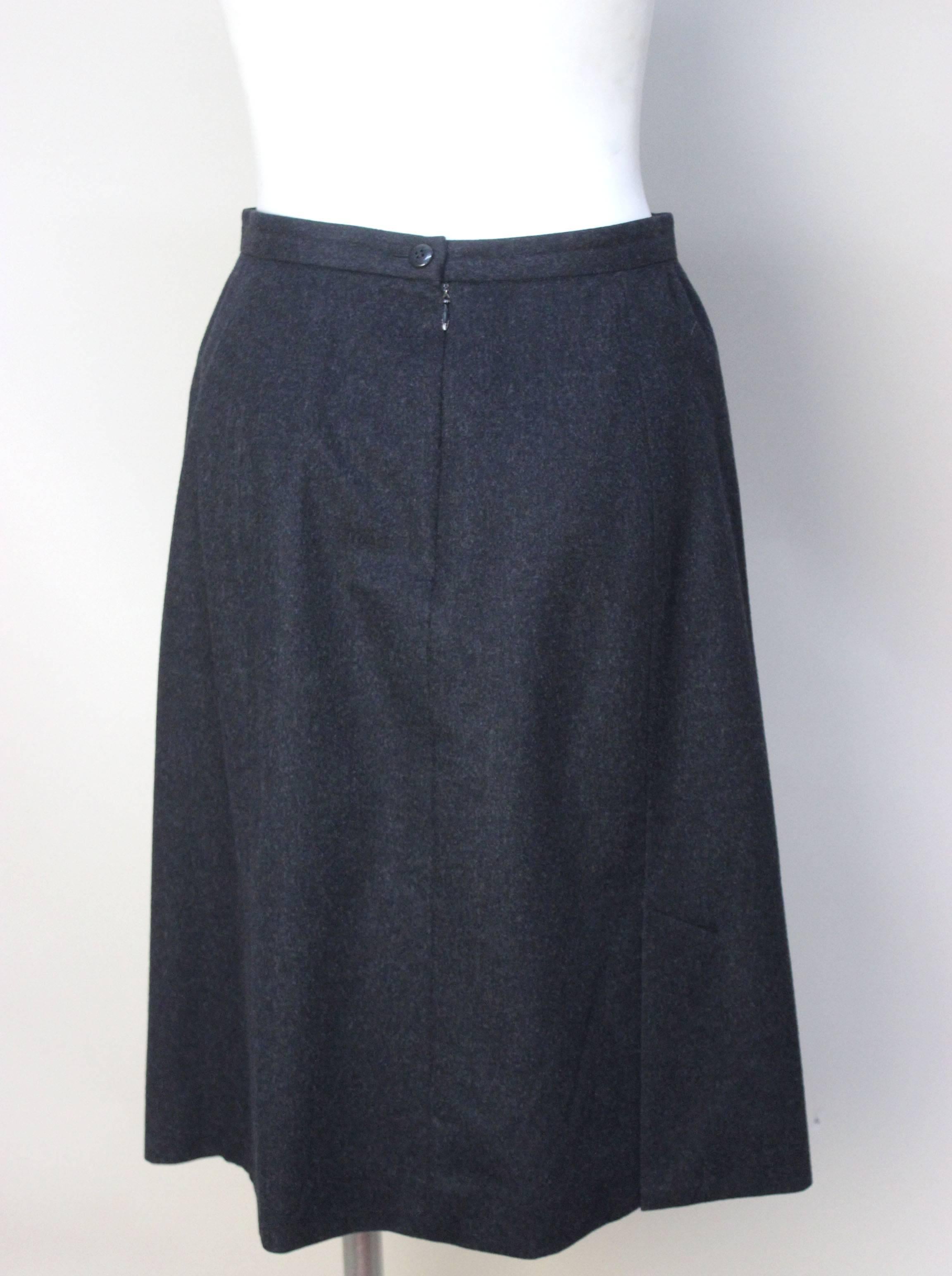 Isabel Toledo Tropical Wool Skirt In Excellent Condition For Sale In New York, NY