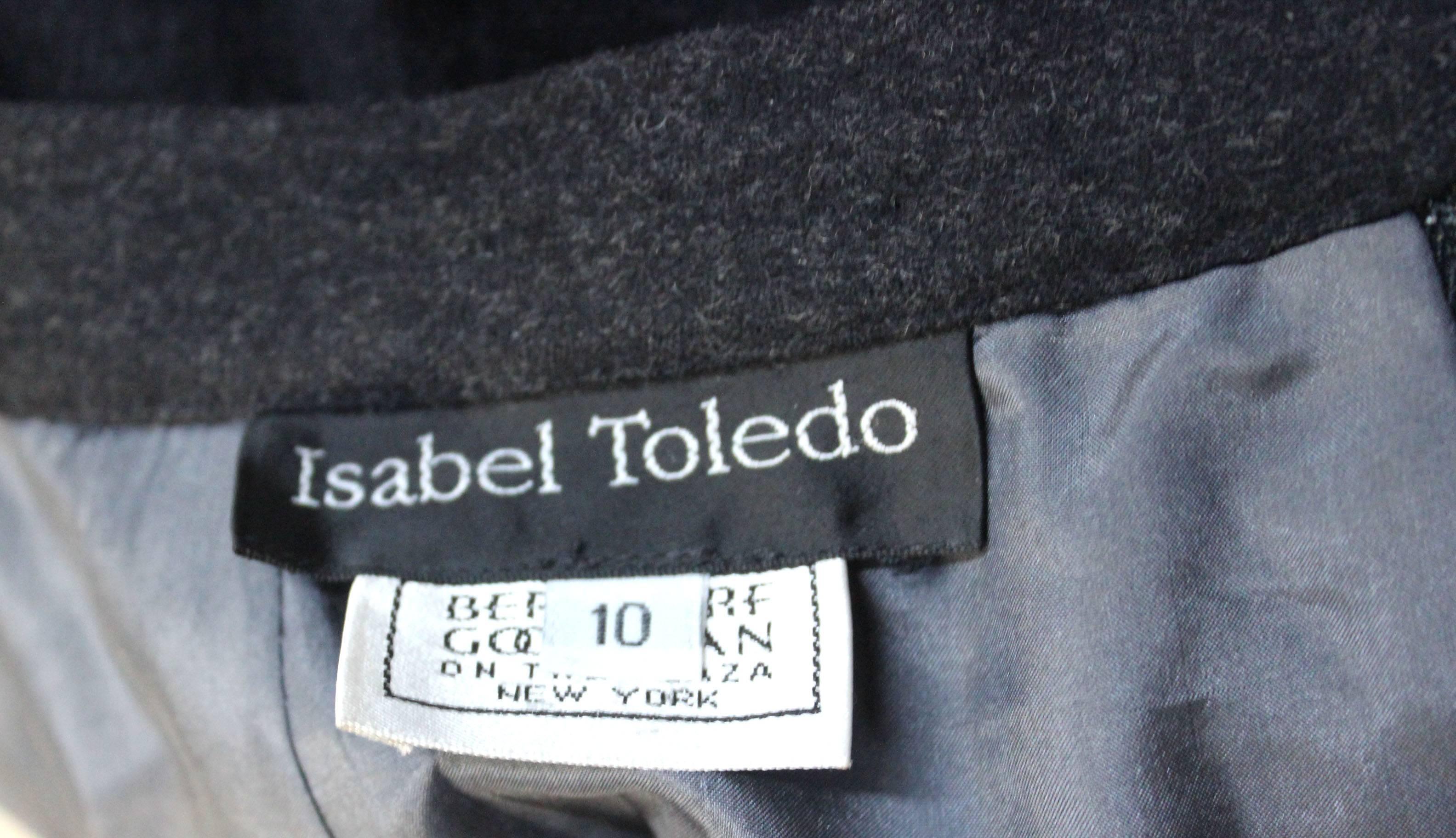 Isabel Toledo Tropical Wool Skirt For Sale 1
