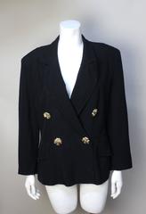 Moschino Black Blazer 1991 Spring Collection