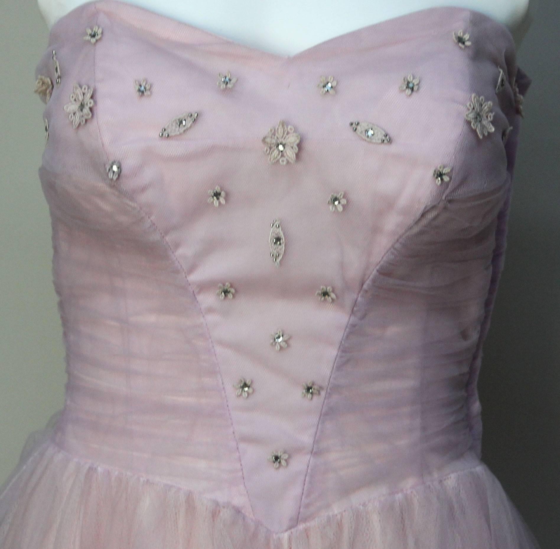 Exquisite 1950's Tulle Evening/Prom Dress 1