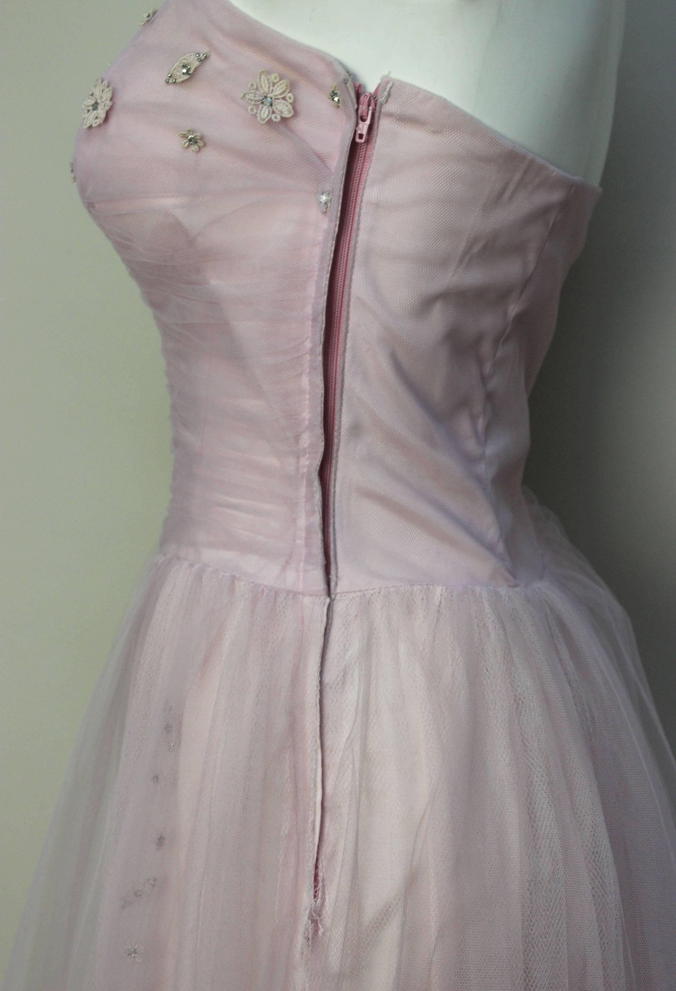 Exquisite 1950's Tulle Evening/Prom Dress 2