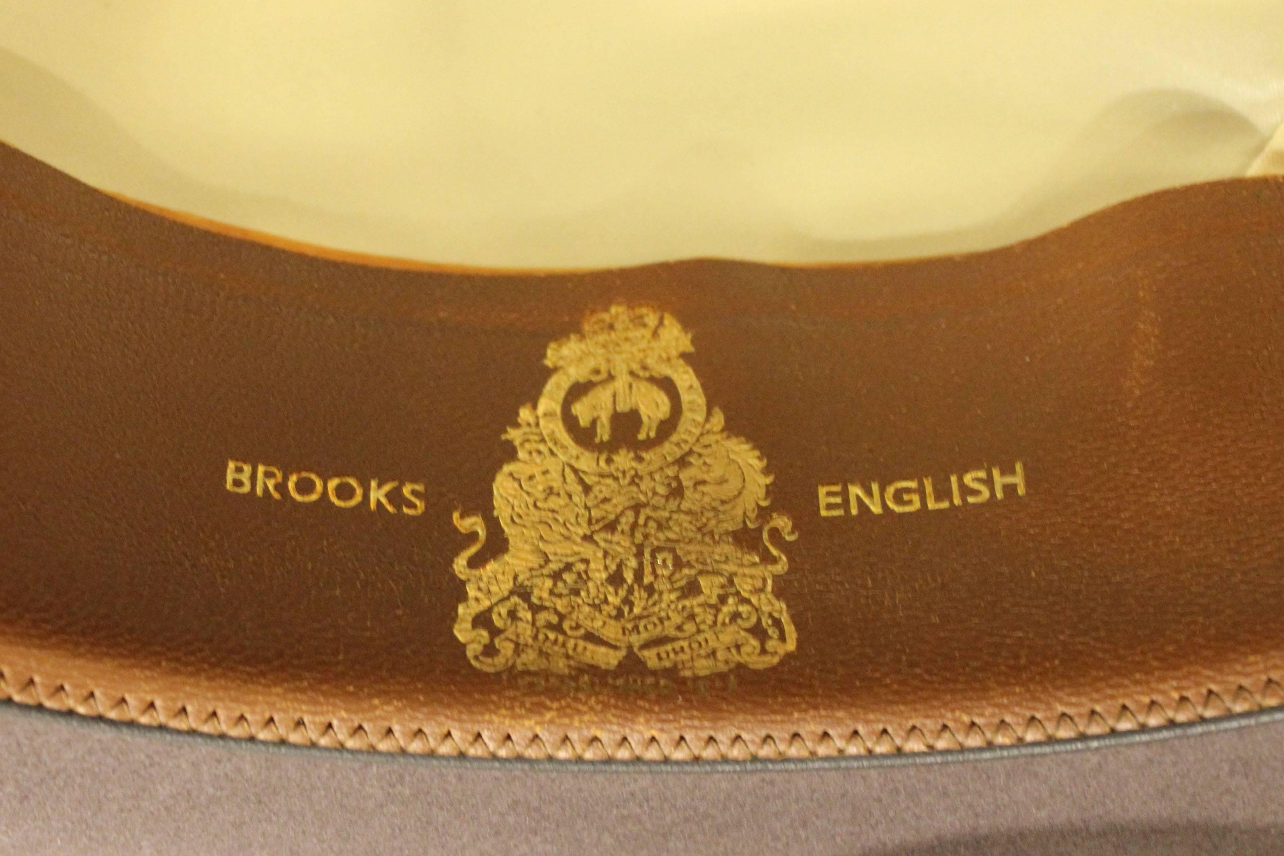 Men's Vintage Brooks Brothers Grey Fedora with Original Hat Box