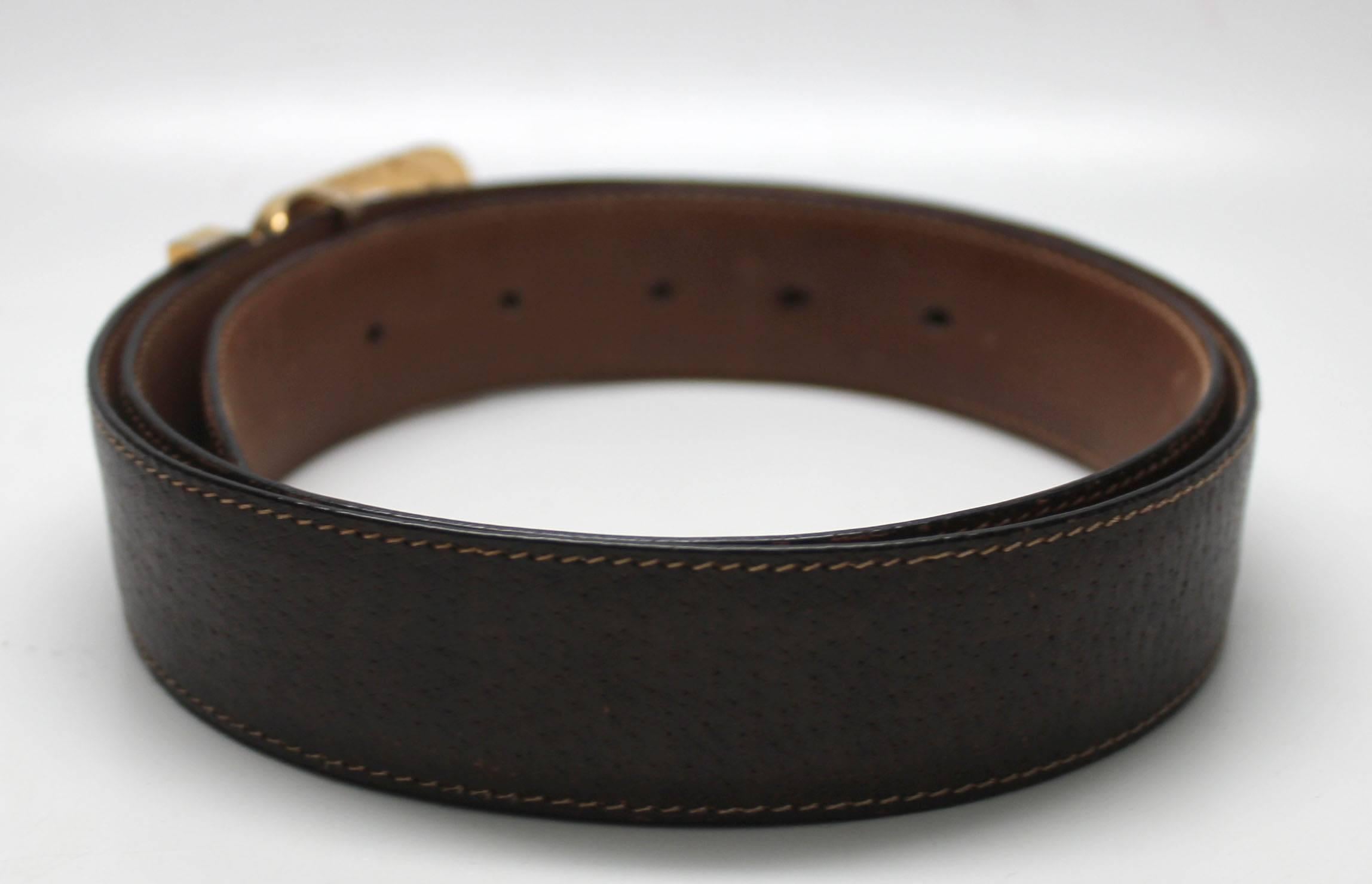 Black 1970s Gucci Reversible Brown Belt