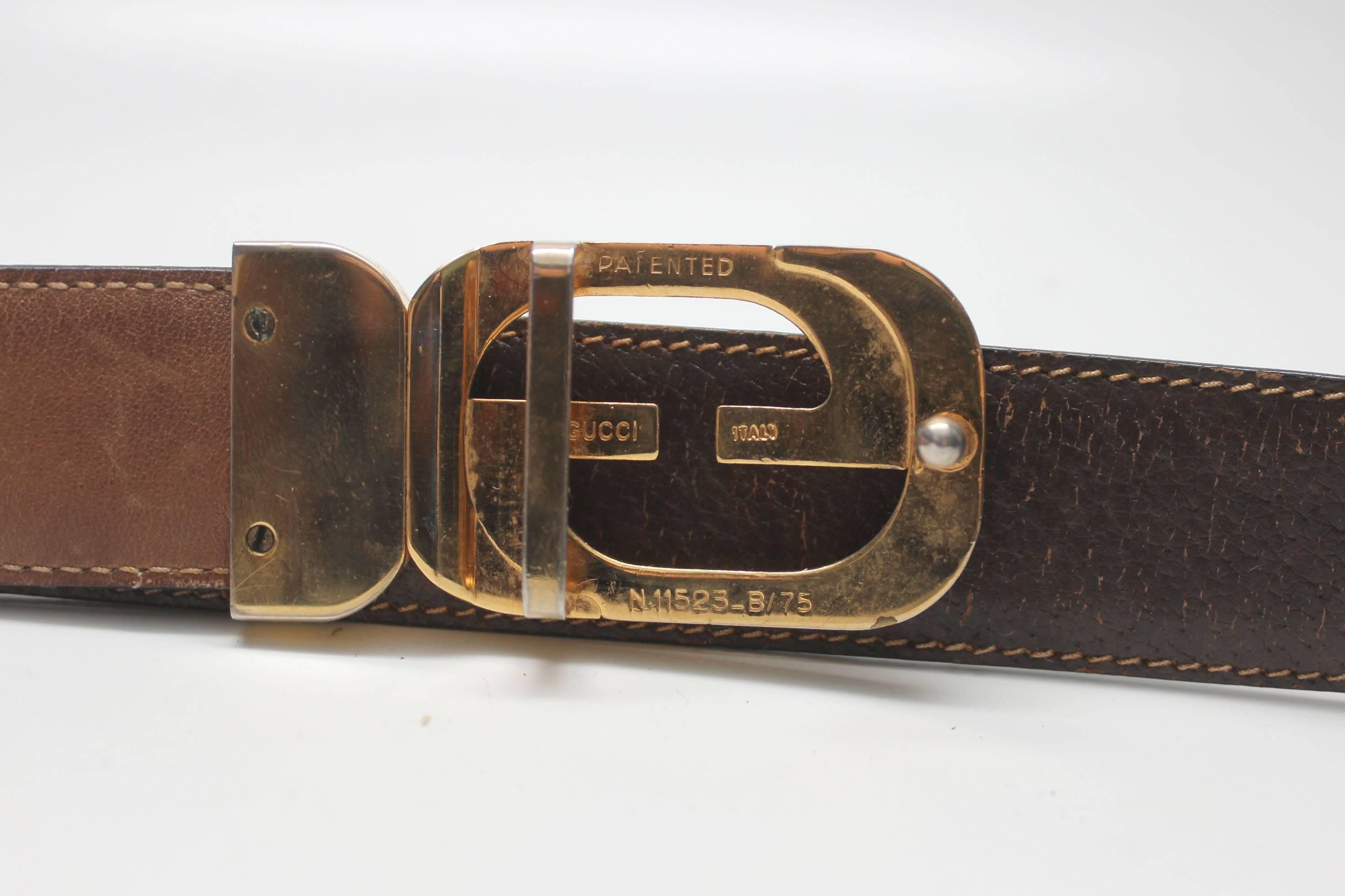1970s Gucci Reversible Brown Belt 1
