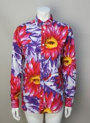 Dolce and Gabbana Bold Floral Print Blouse