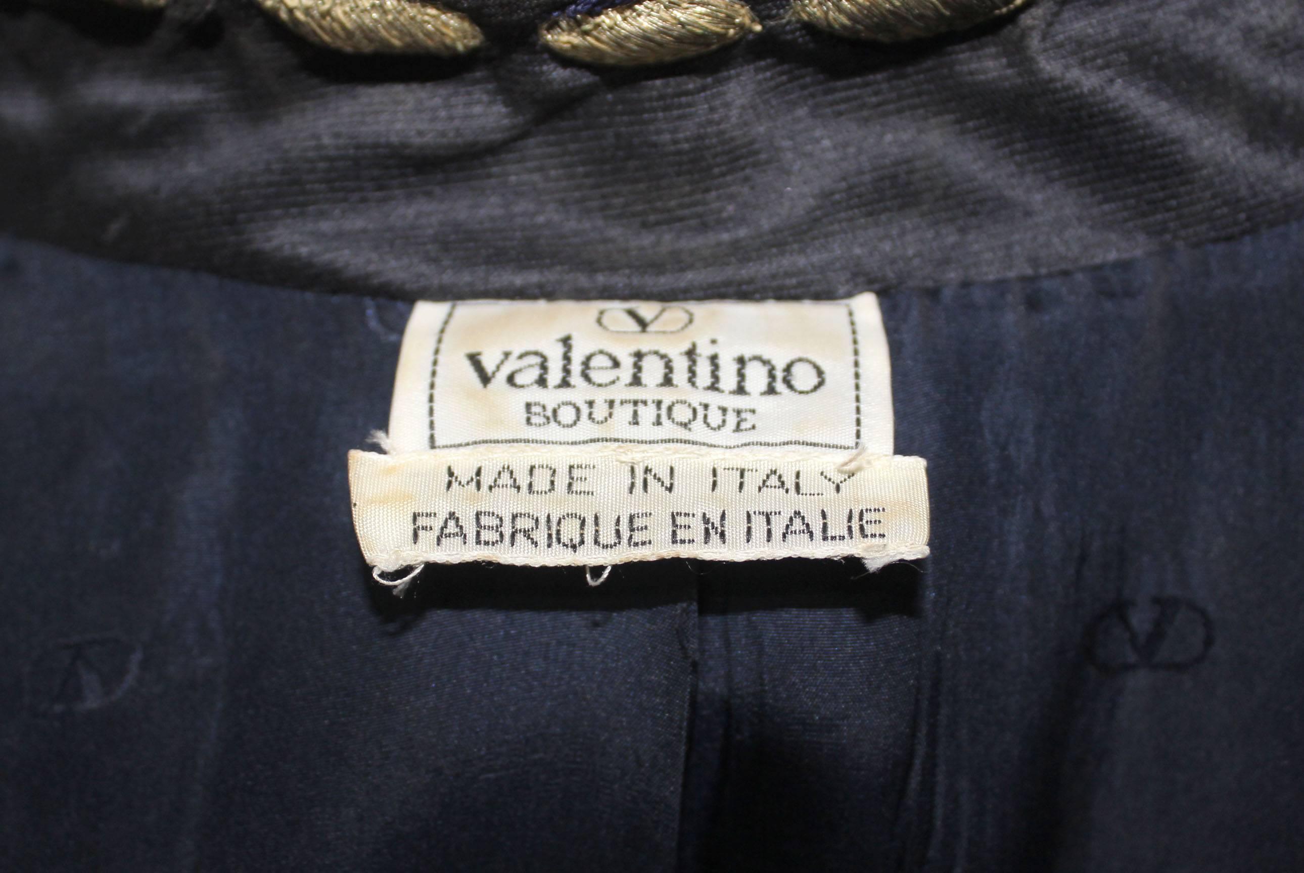 Vintage 1980's Valentino Gold Metallic Embroidered Suit For Sale 5