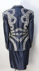 Vintage 1980's Valentino Gold Metallic Embroidered Suit