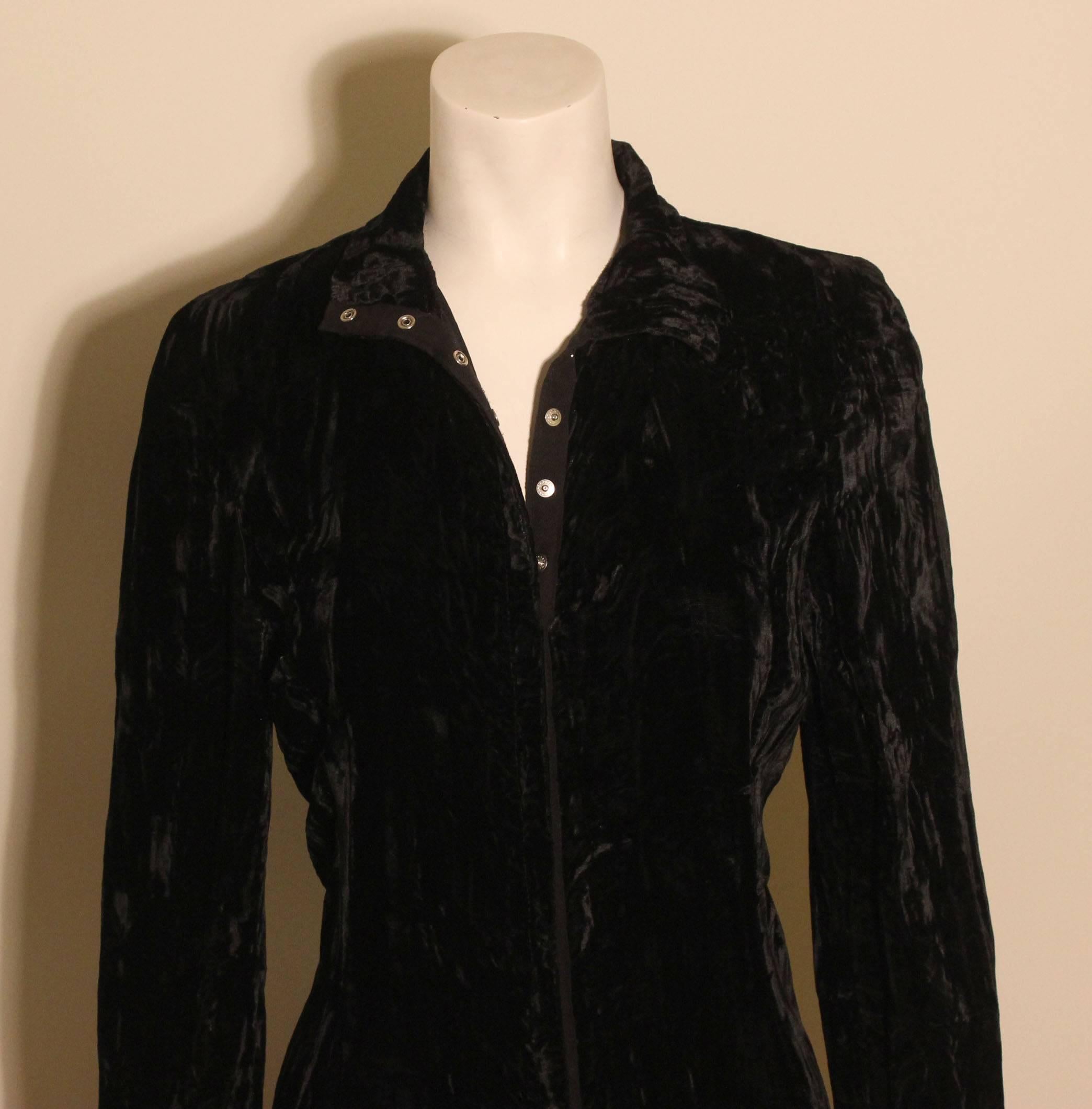 1980s Betsey Johnson Punk Label Long Velvet Dress In Excellent Condition For Sale In New York, NY