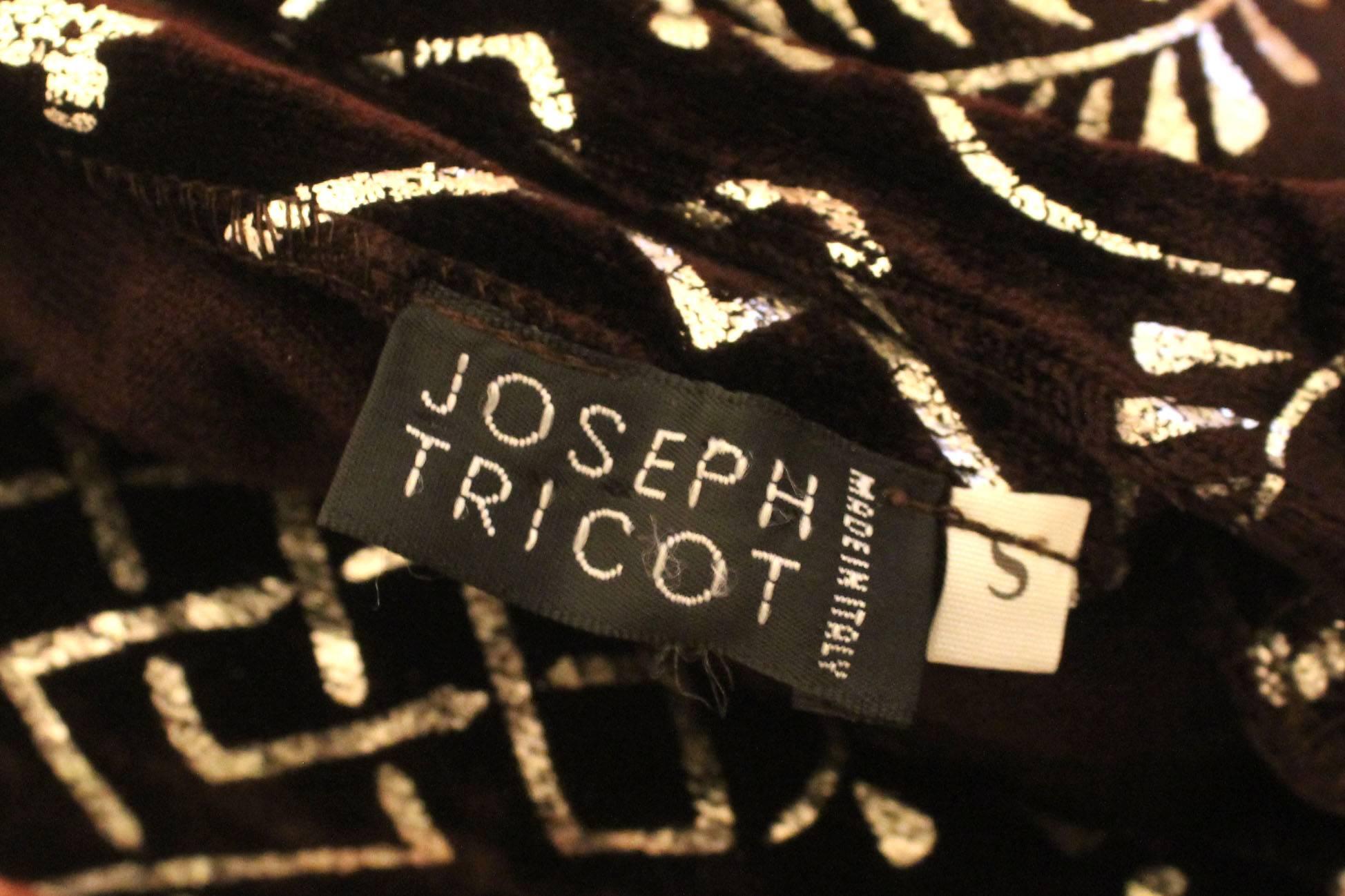 Joseph Tricot Silver Embossed Velvet Evening Top 3