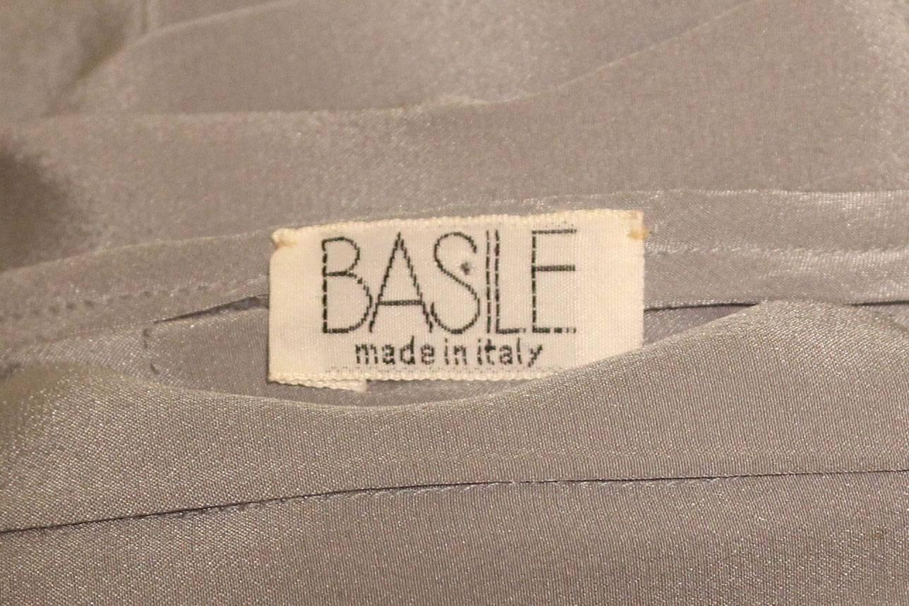Vintage Basile Grey Pleated Blouse 2