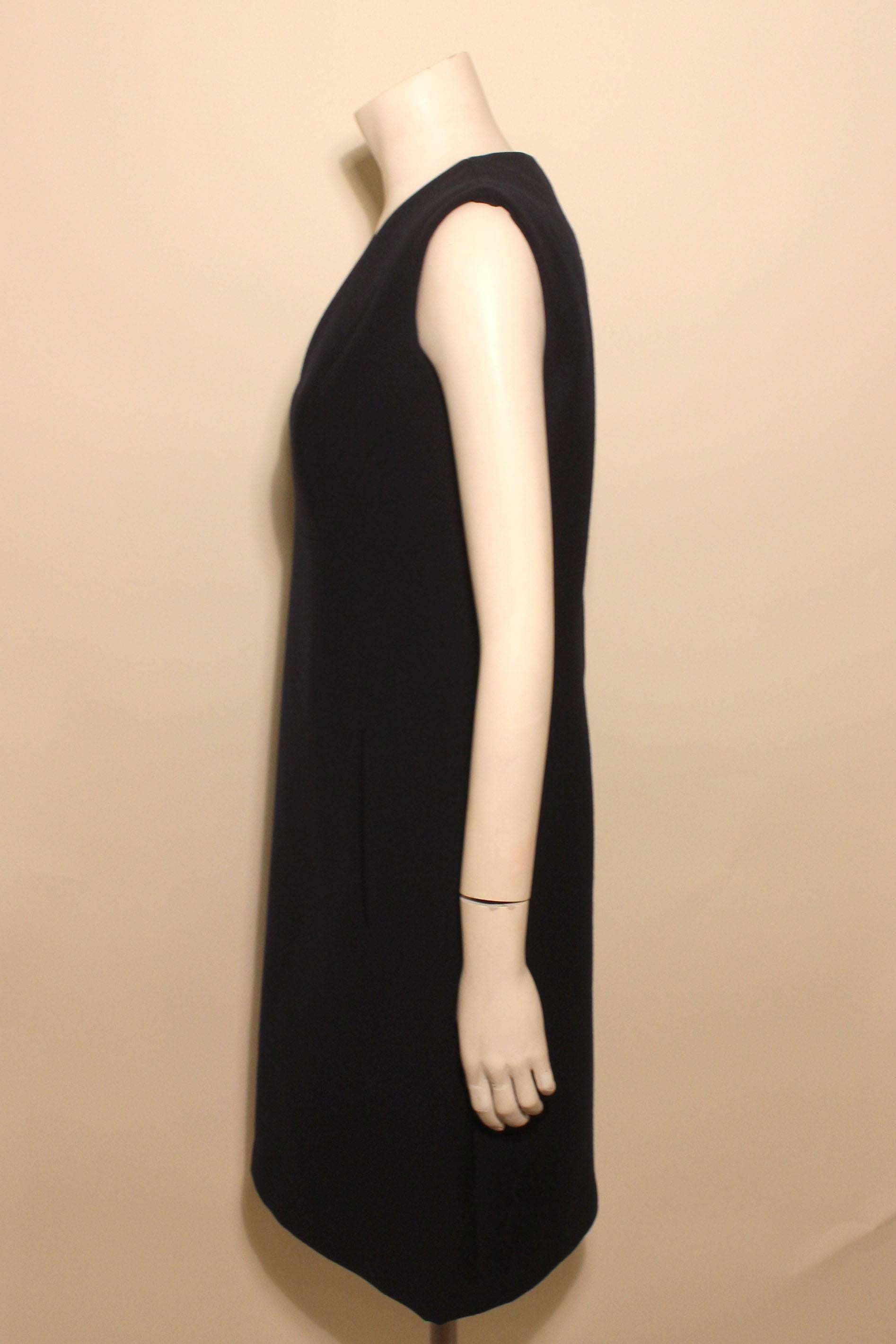 Black Vintage Pauline Trigere Sheath Dress For Sale