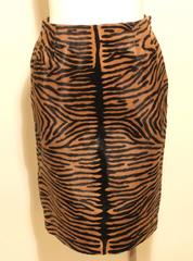 Vintage Bill Blass Tiger Print Pony Skirt