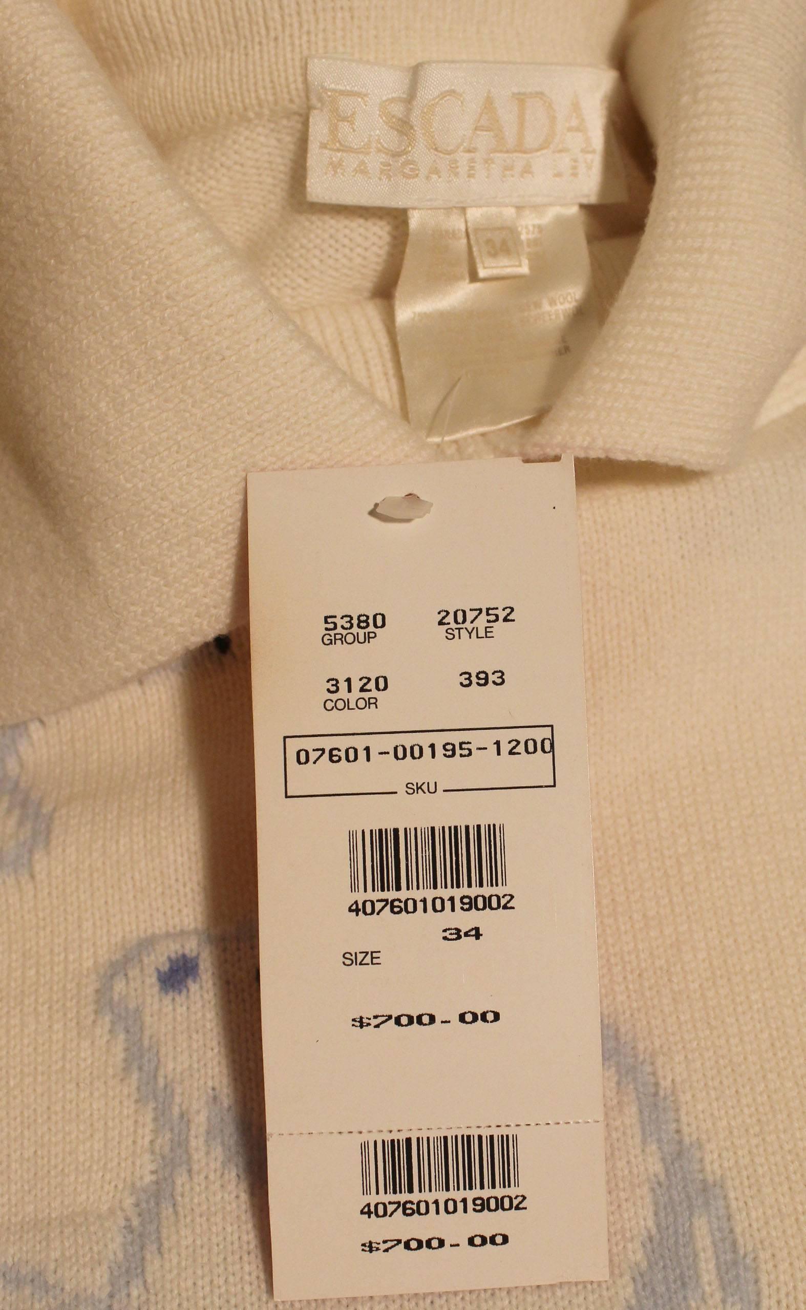 Vintage Escada Sweater with Polar Bear Print 2