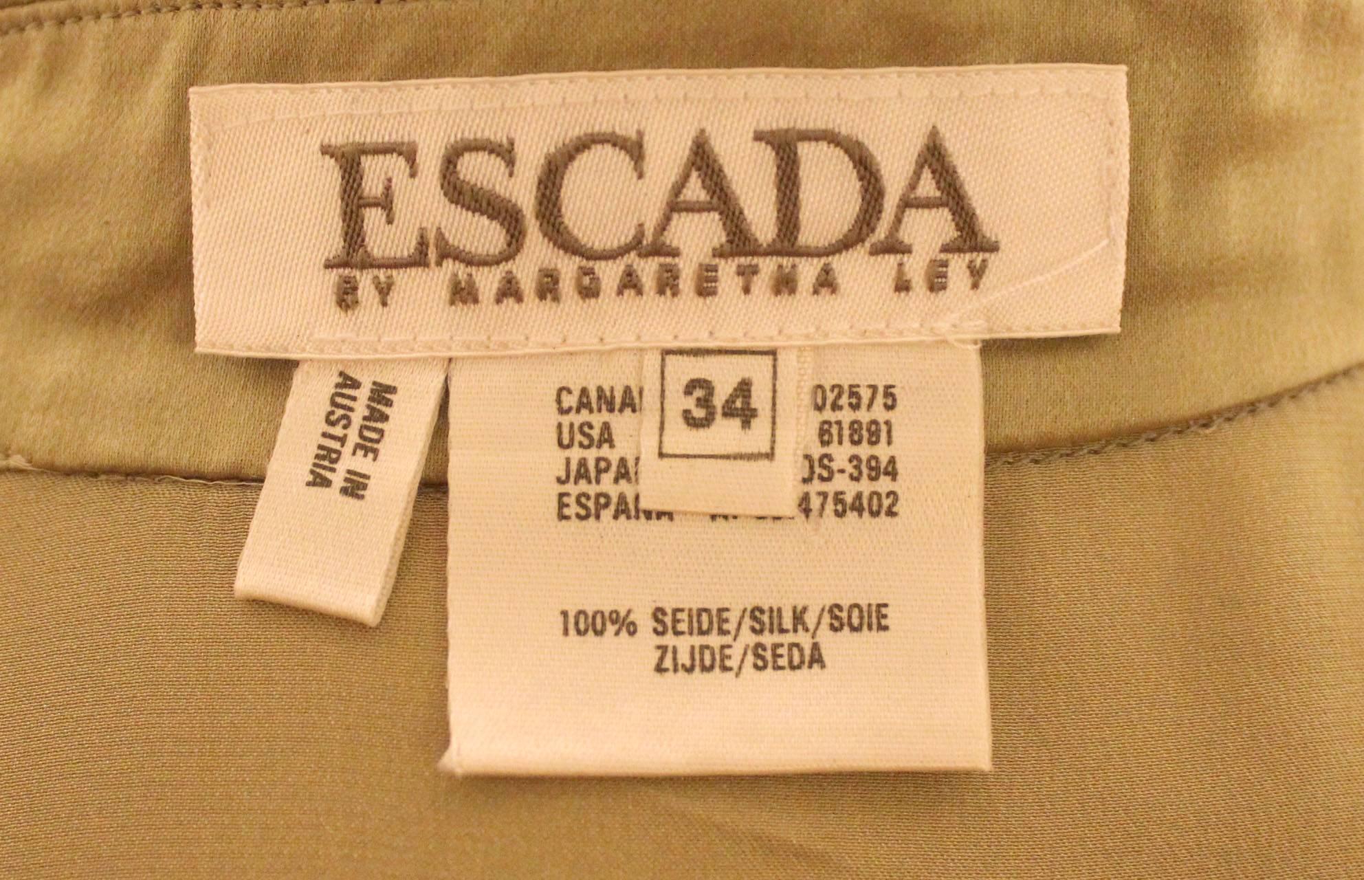 Women's Vintage Escada Jewel Tone Silk Blouse