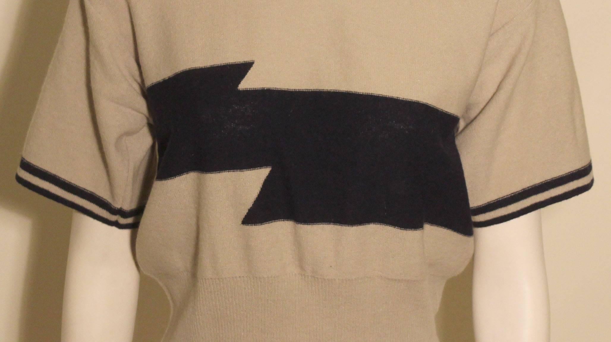 Women's Vintage 1980s Sonia Rykiel Short Sleeve Sweater