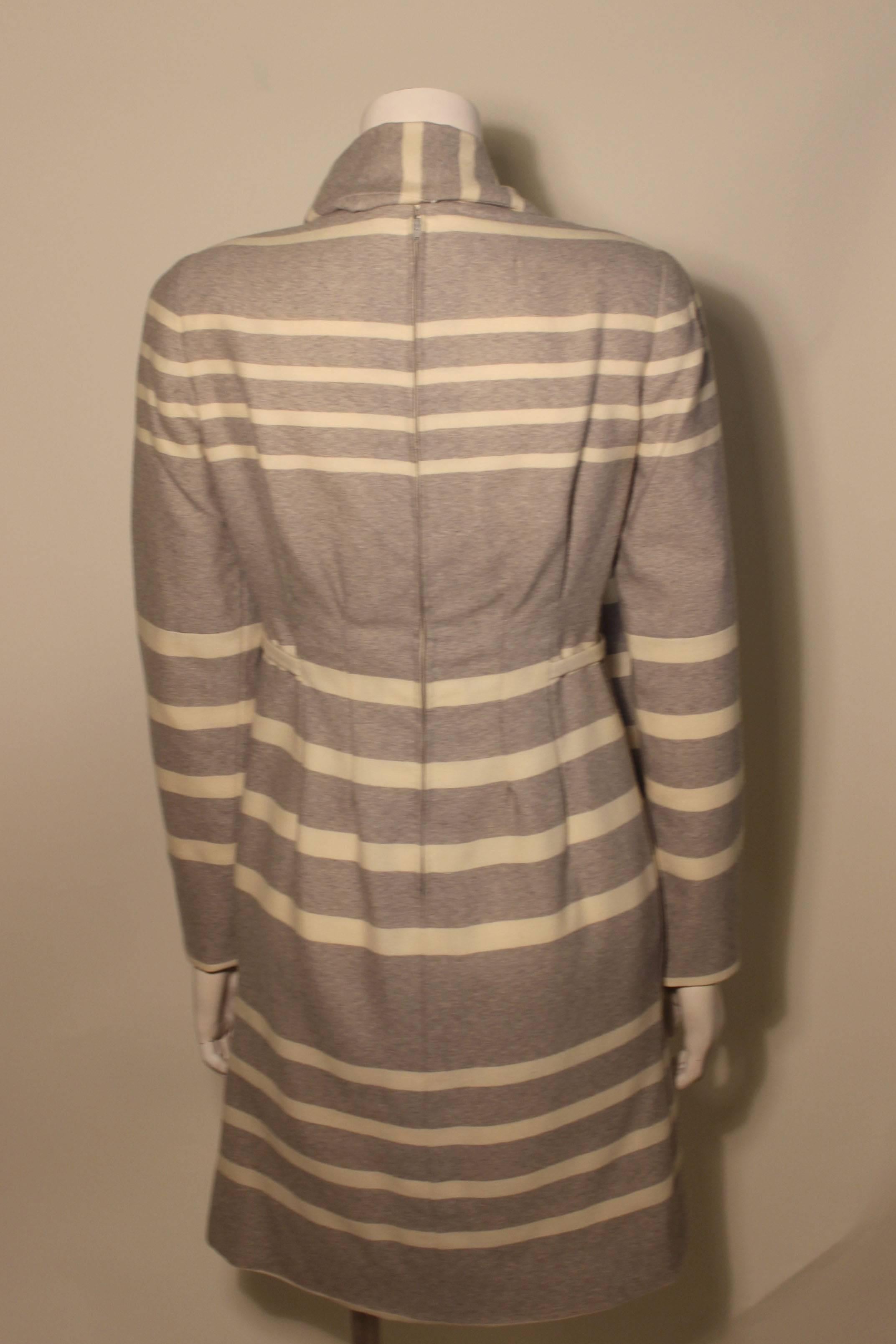 Women's Vintage Pauline Trigere Striped Dress with Scarf For Sale