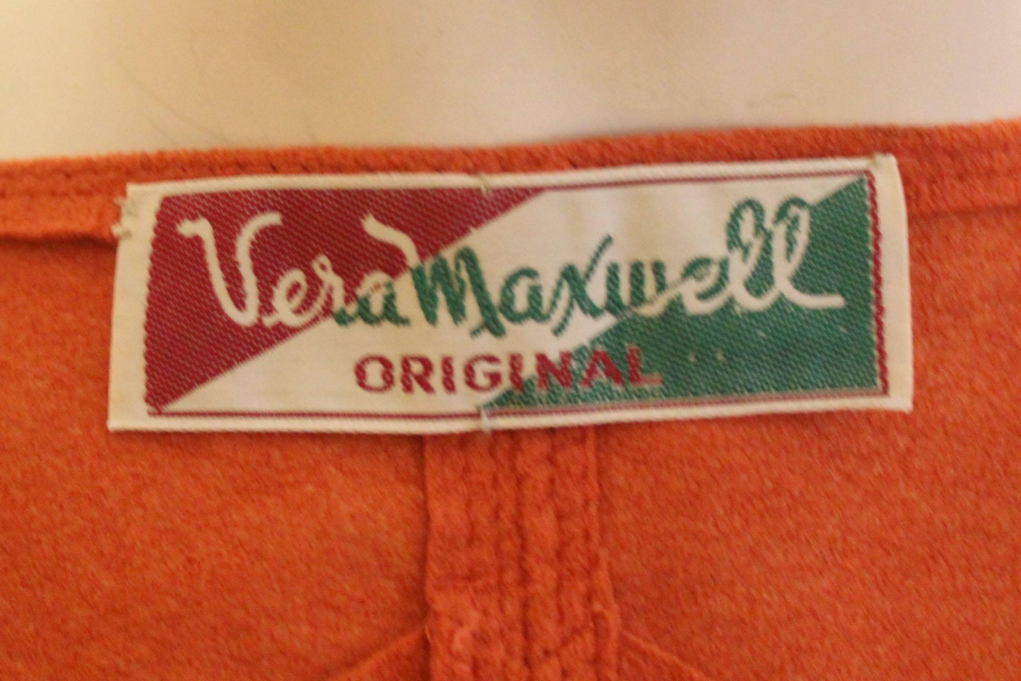 Vintage 1970s Vera Maxwell Ultra Suede Knee Length Vest For Sale 2