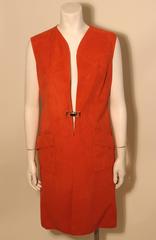 Vintage 1970s Vera Maxwell Ultra Suede Knee Length Vest