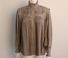 Vintage Mercedes & Adrienne Pleated Silk Blouse