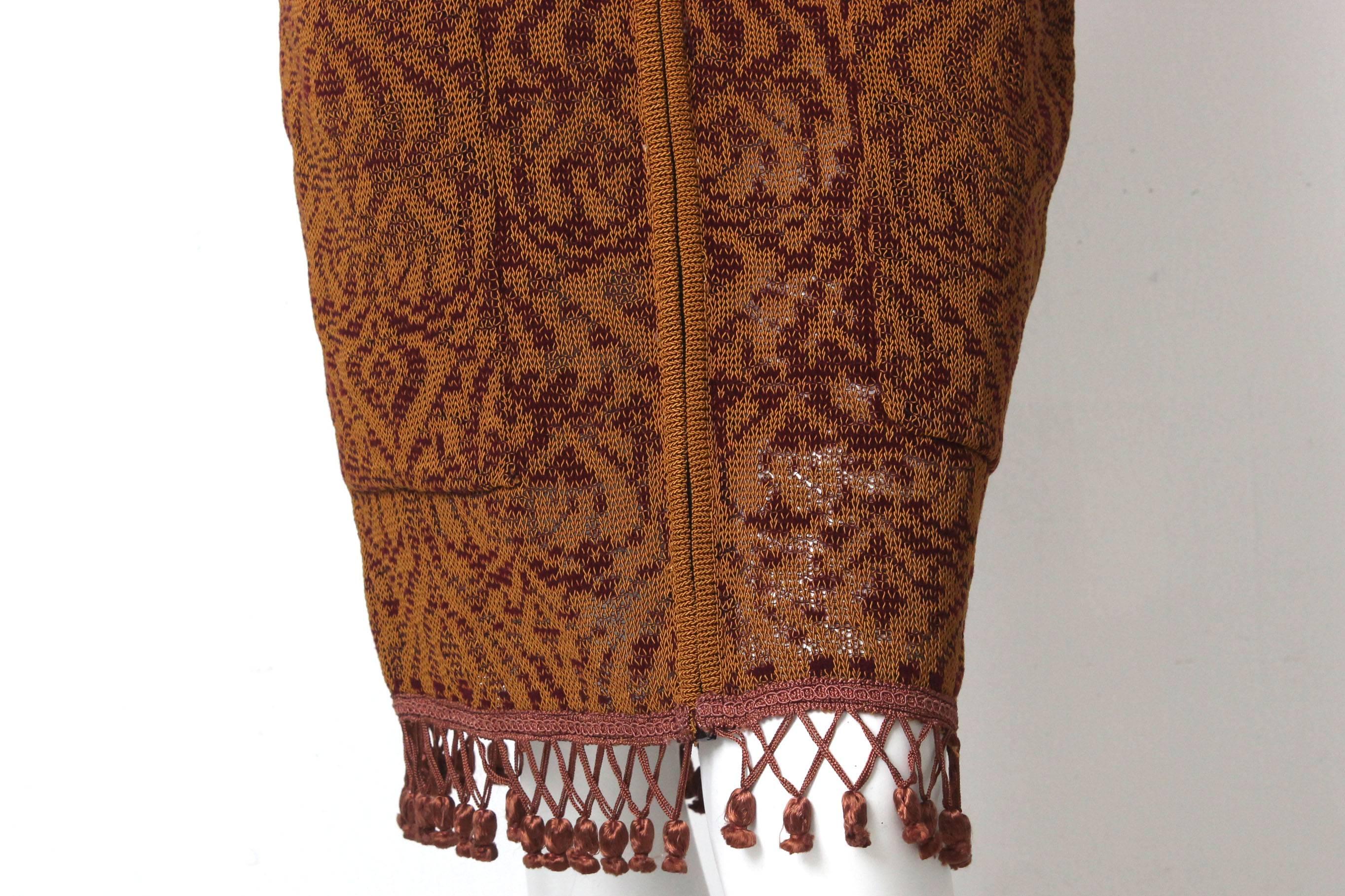 1980s Jean Paul Gaultier Tassled Knit Bodycon Skirt  In Excellent Condition In New York, NY