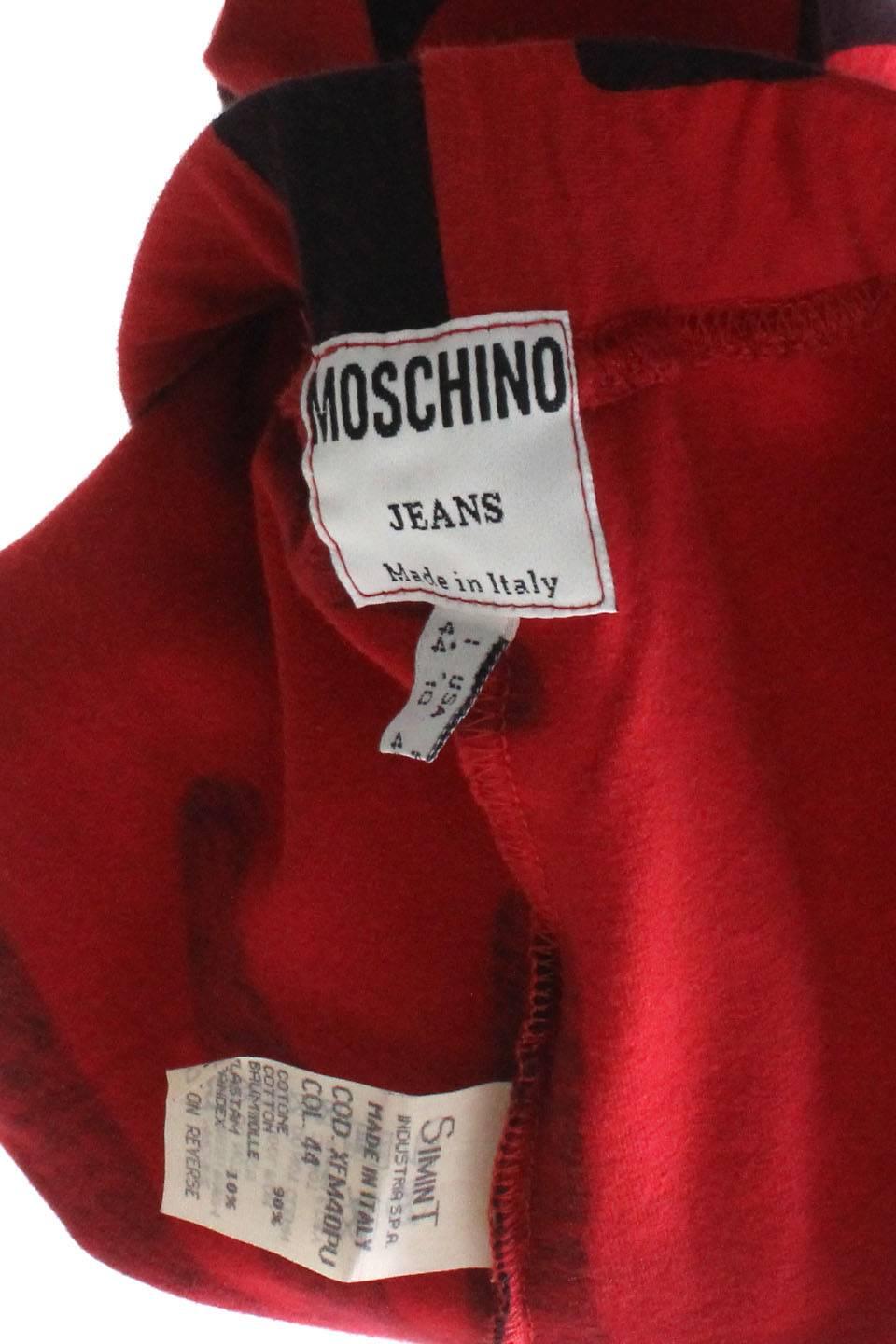 1980s Moschino Two Piece 'Touched by Moschino' Mock Neck and Legging 2