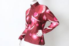 1980s Thierry Mugler Outer Space Futuristic Mock Neck Top
