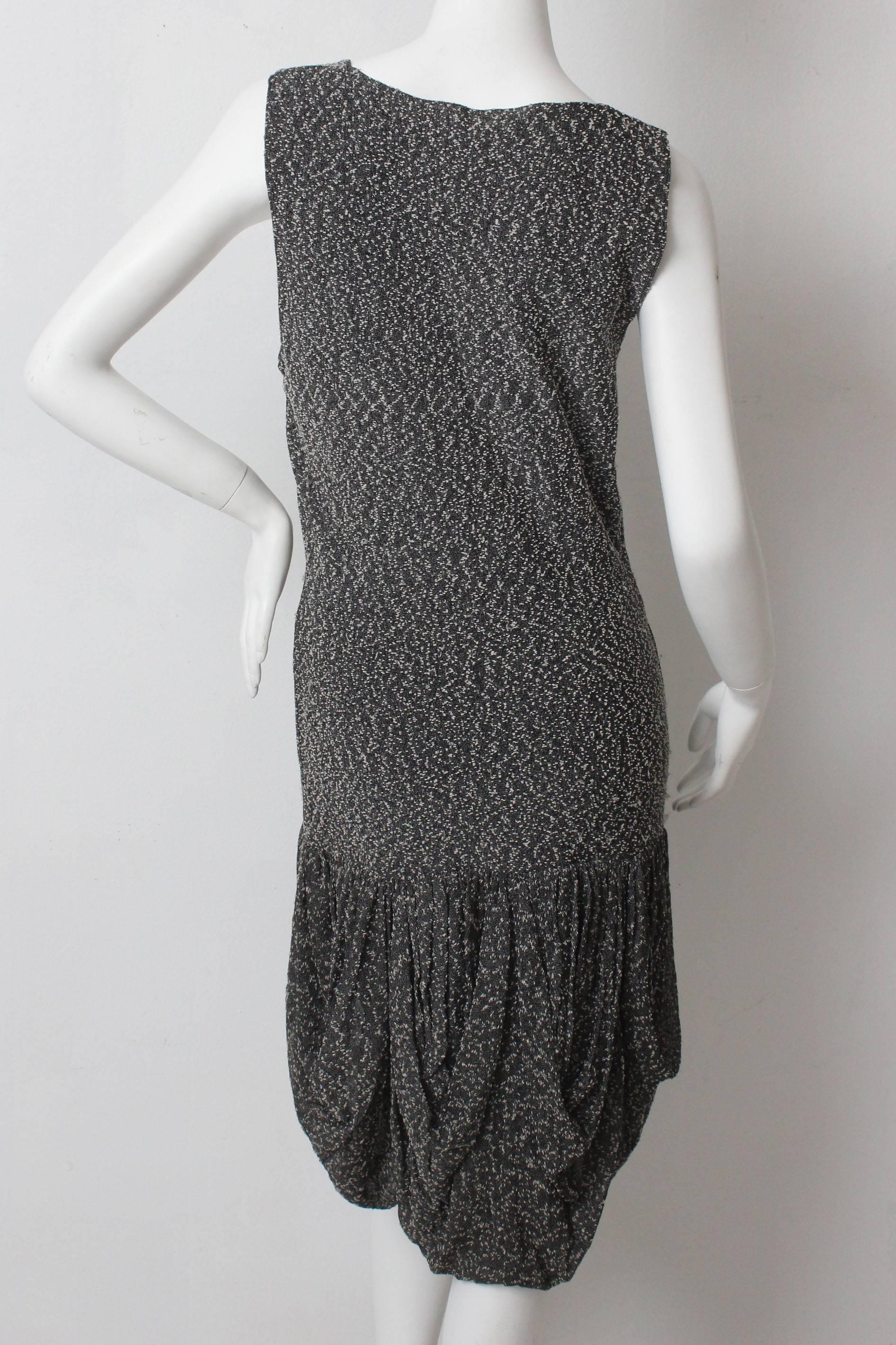 Women's 1980s Missoni Boucle Bodycon Dress with Draped Bottom For Sale