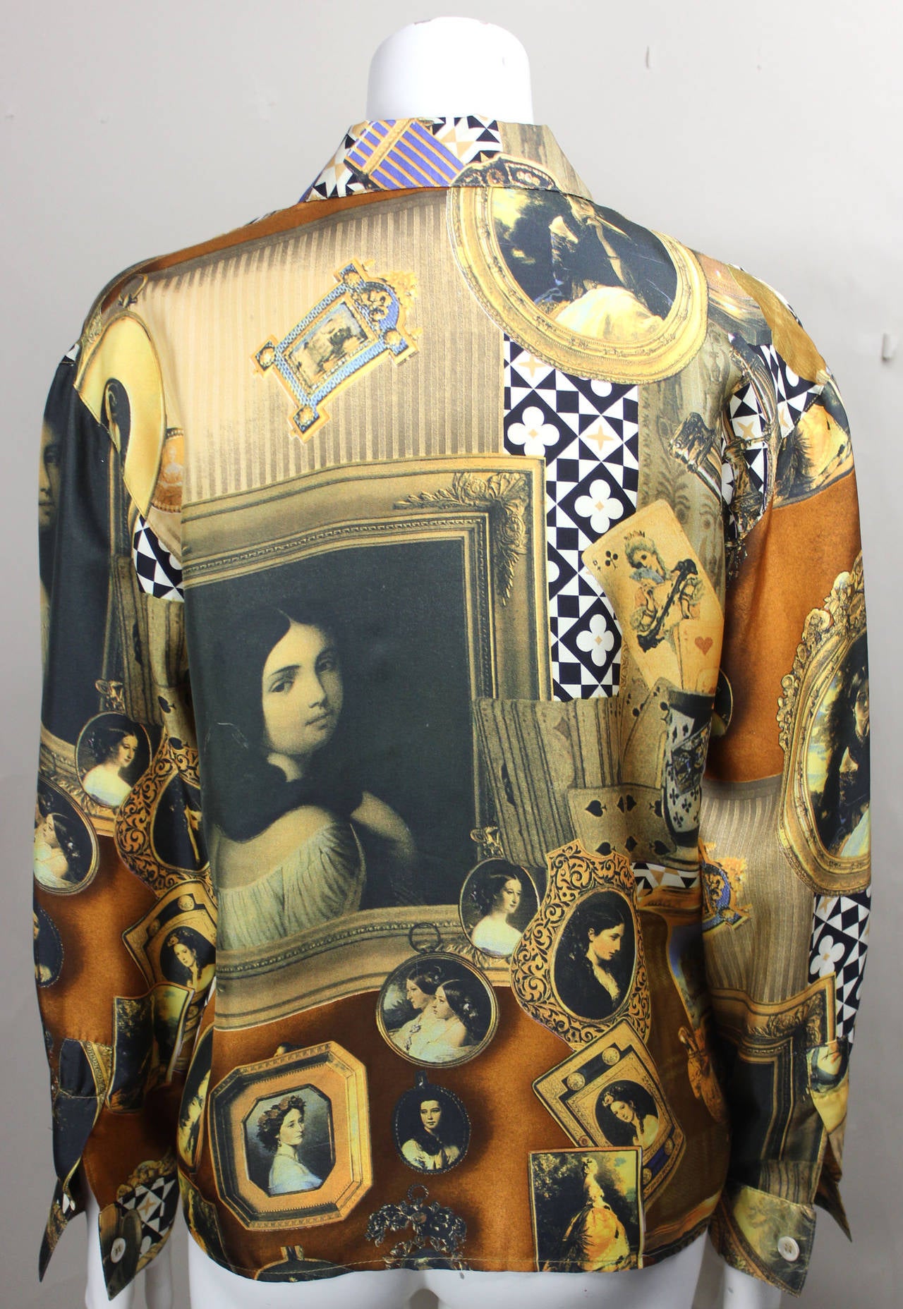 1980s Byblos Photo Print Blouse In Excellent Condition In New York, NY