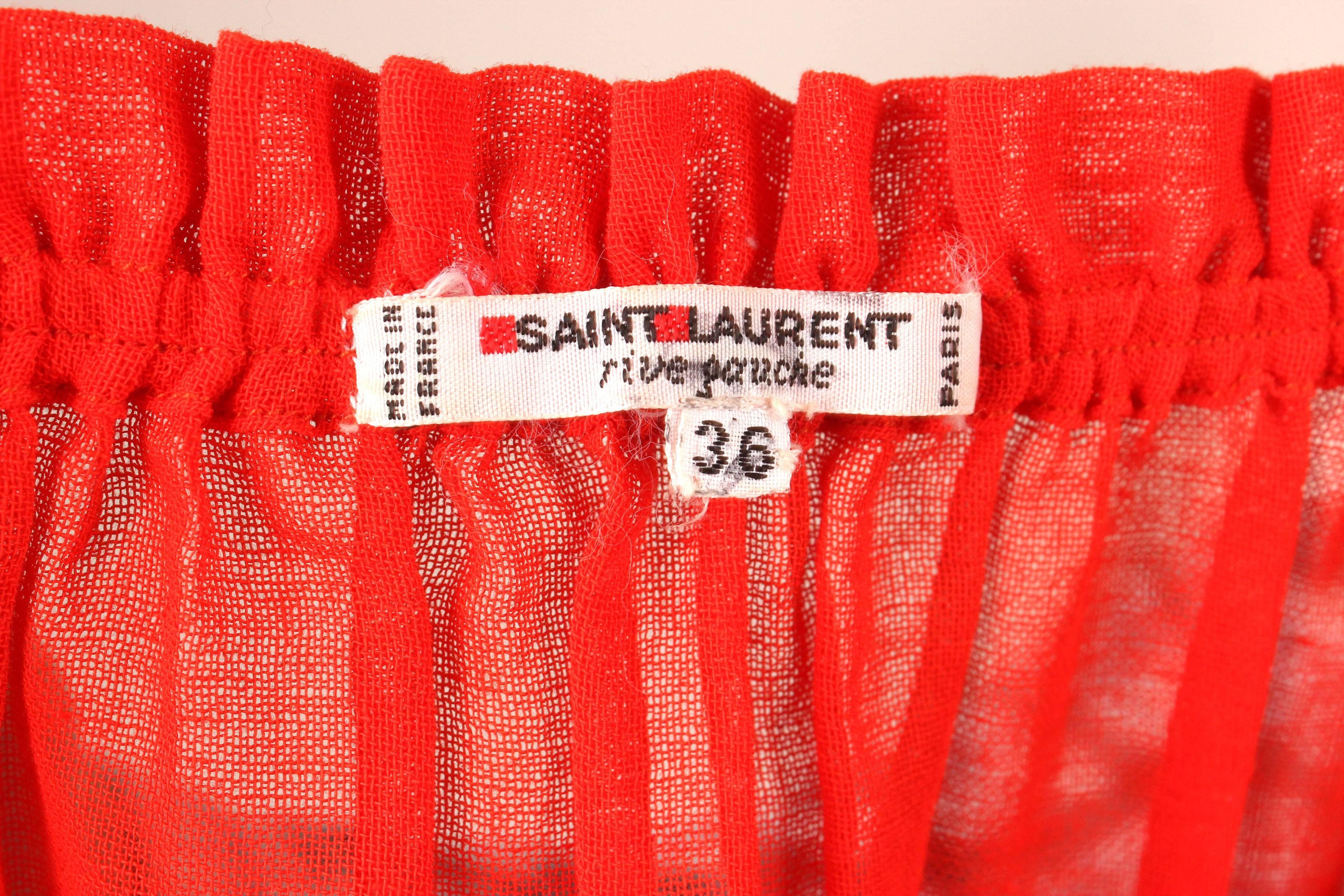 Women's 1970s Yves Saint Laurent Peasant Top