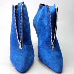 Claude Montana pour Stéphane Kélian Cobalt Blue Suede Booties