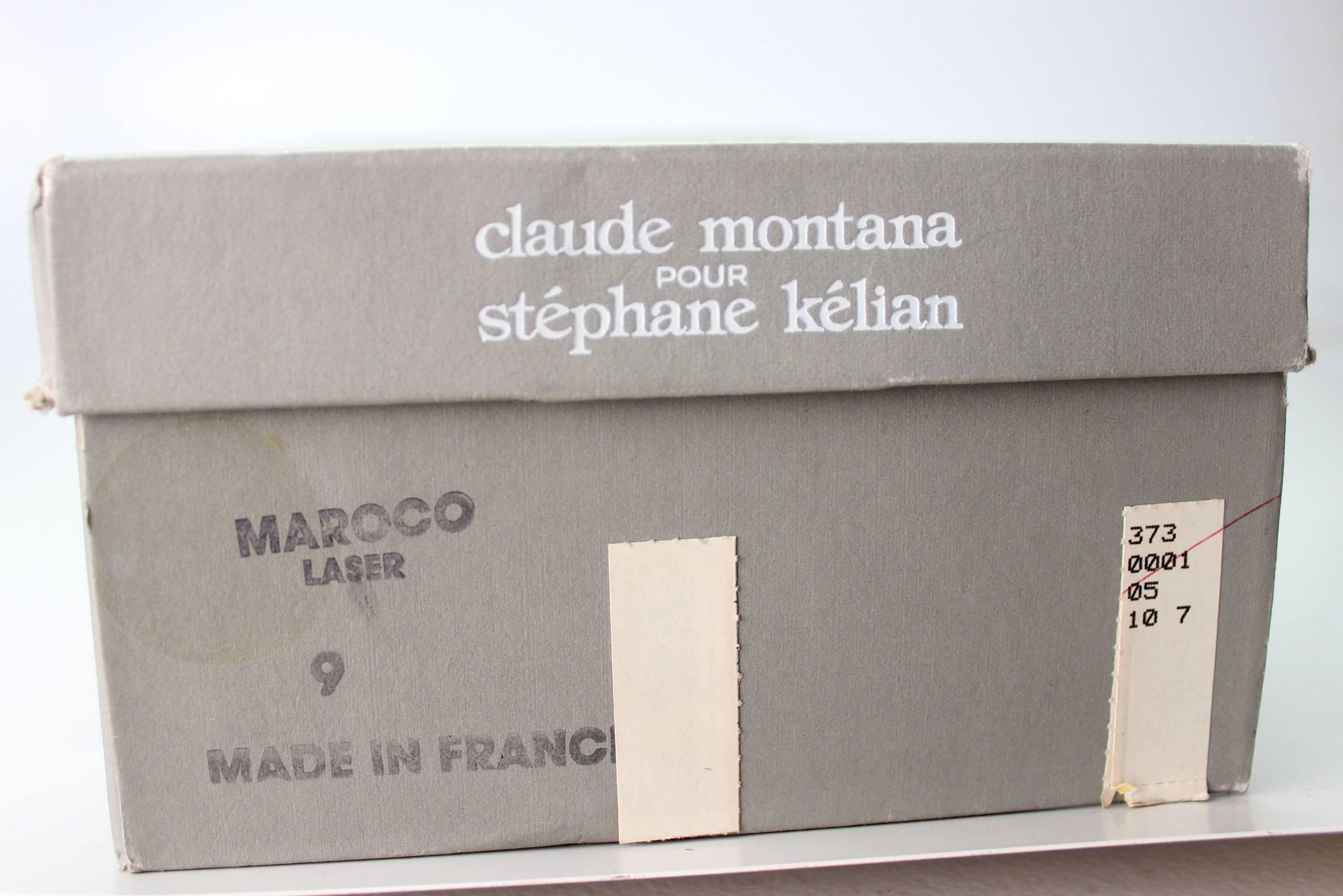 Women's Claude Montana pour Stéphane Kélian Cobalt Blue Suede Booties For Sale