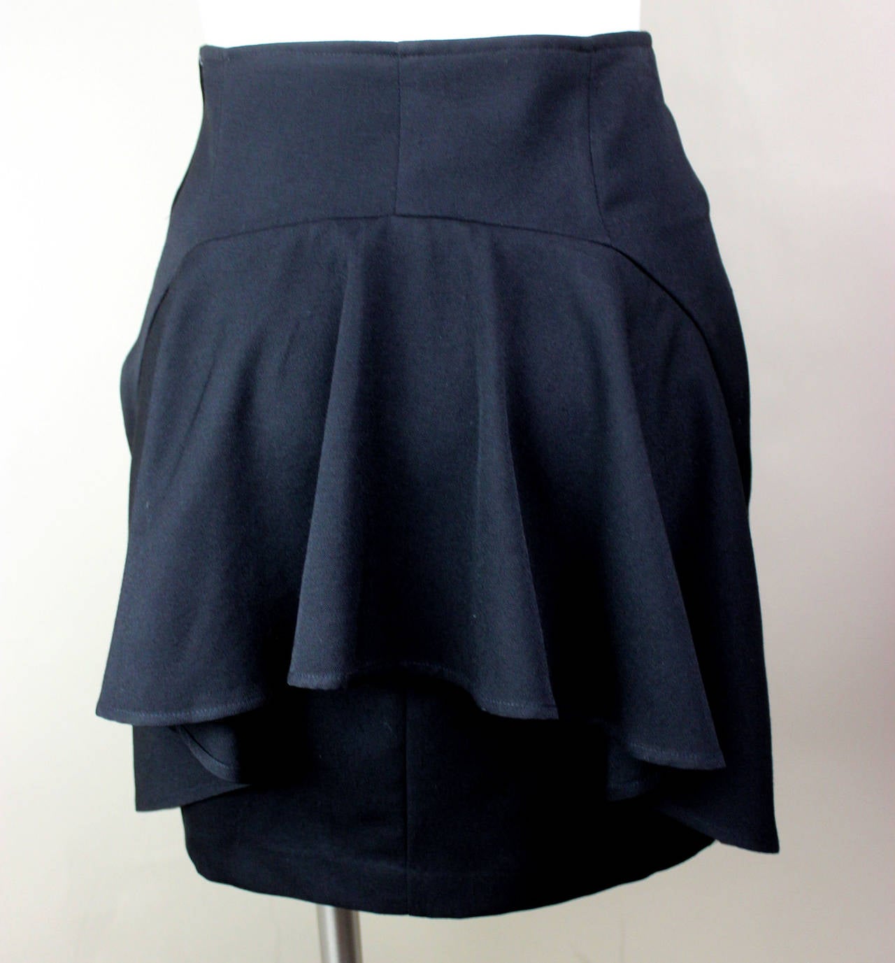 Black 1980s Parachute NYC Skirt