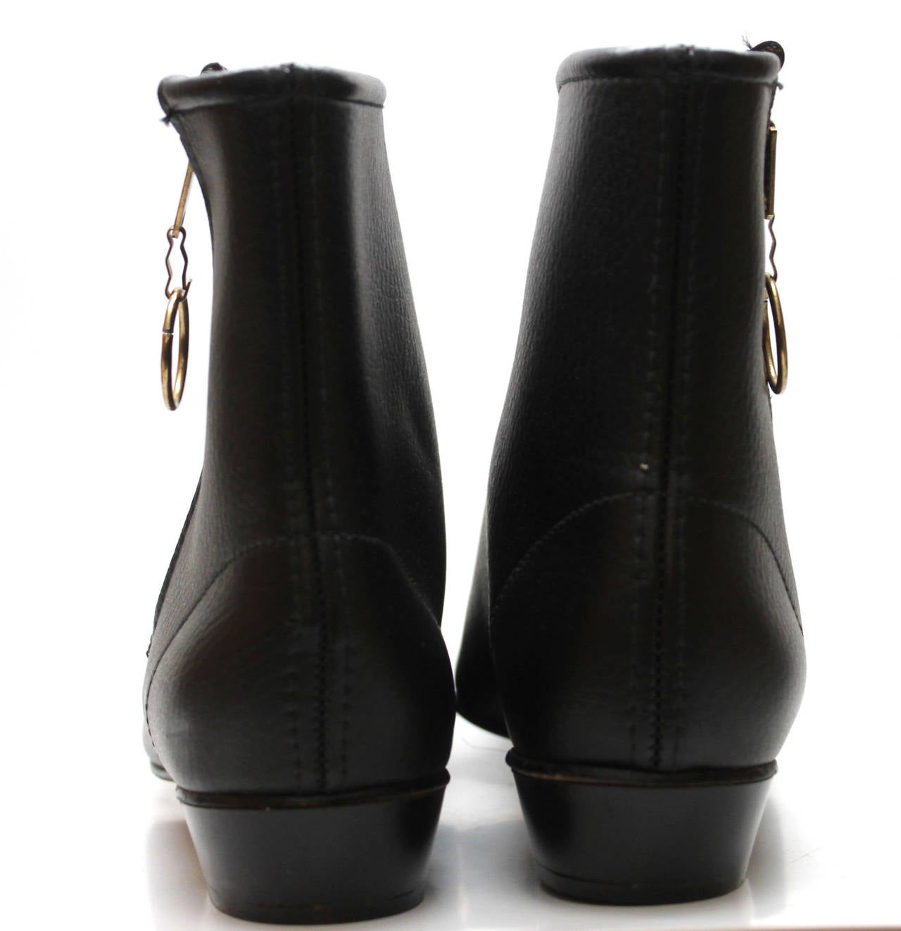 Rare 1960s Black Go Go Boots In Excellent Condition In New York, NY