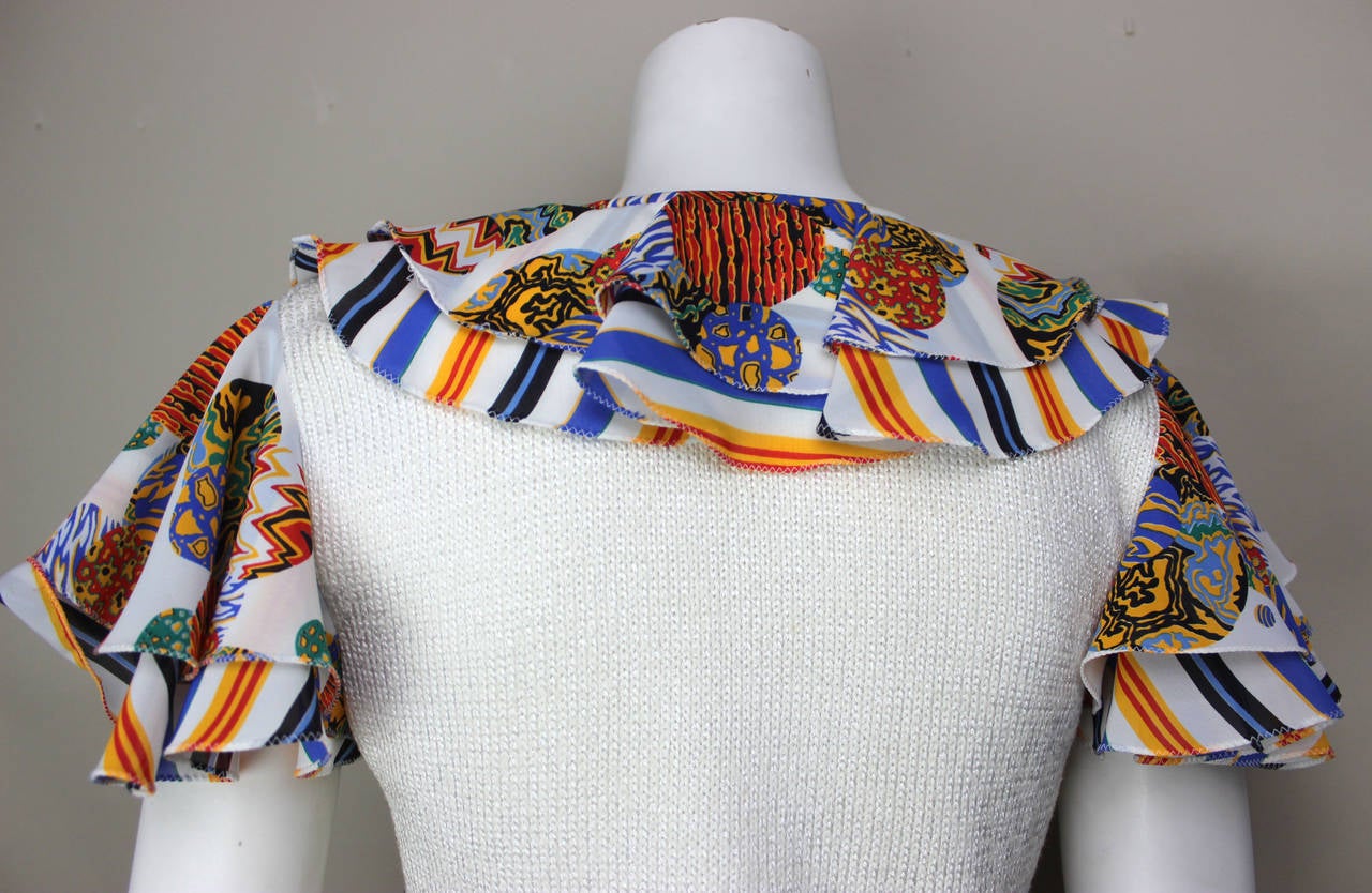 1980s Diane Freis Abstract Knit Top 4