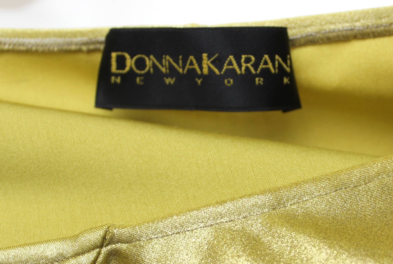 Donna Karan Draped Gold Bodysuit 5