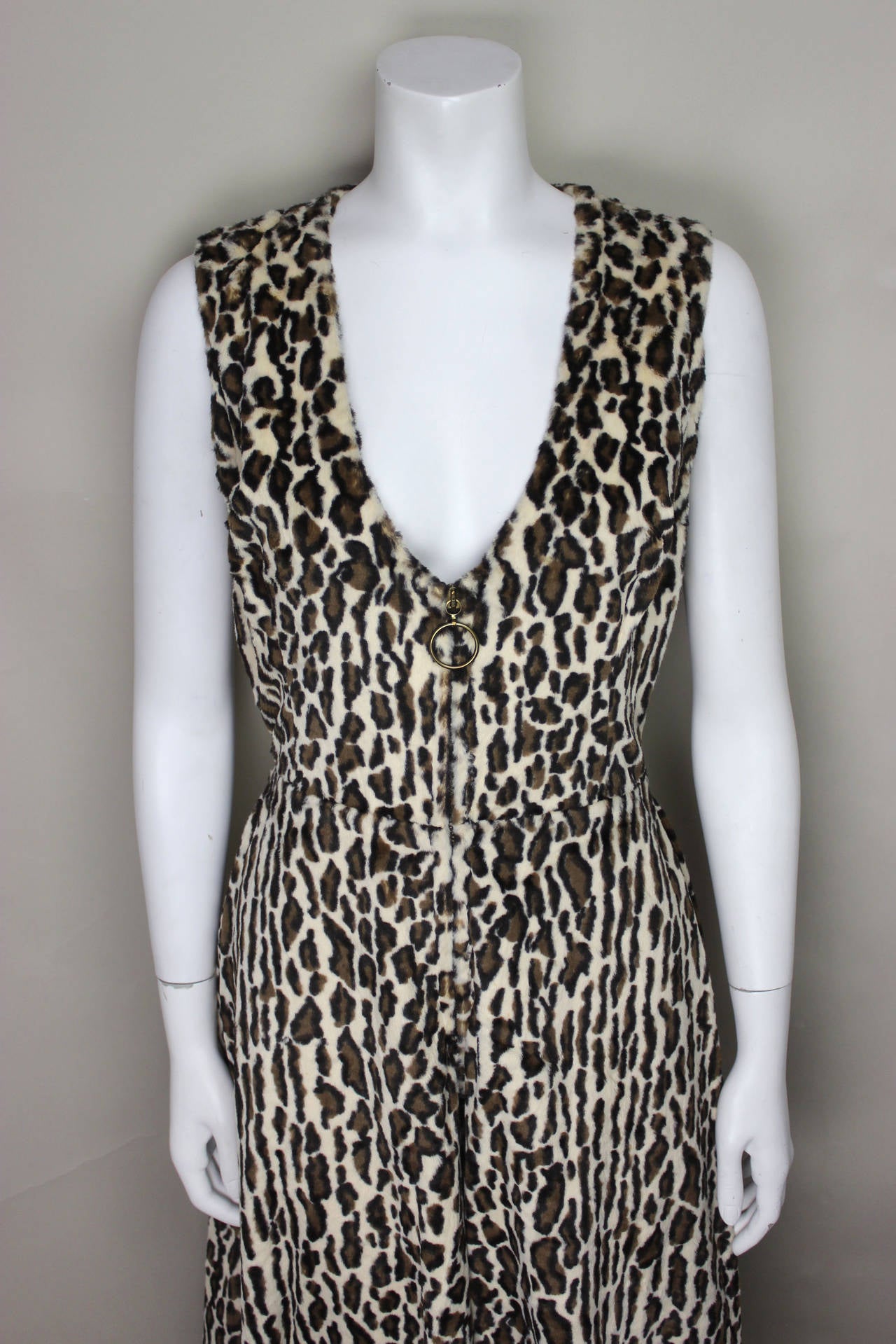 Women's 1970s Faux Fur Fabulous Jumpsuit