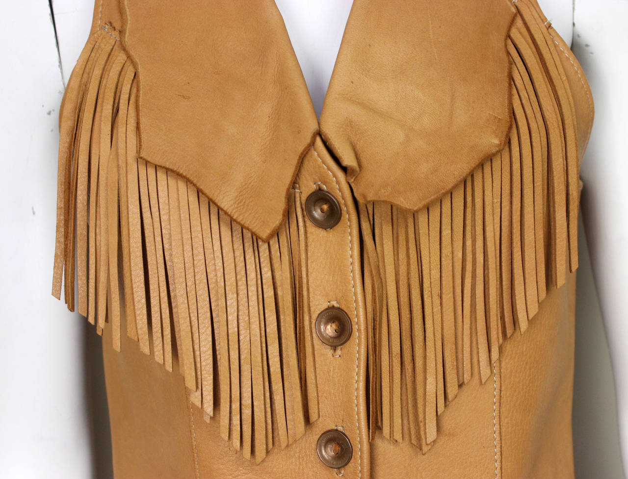 1970's Custom Made Fringed Vest In Excellent Condition In New York, NY